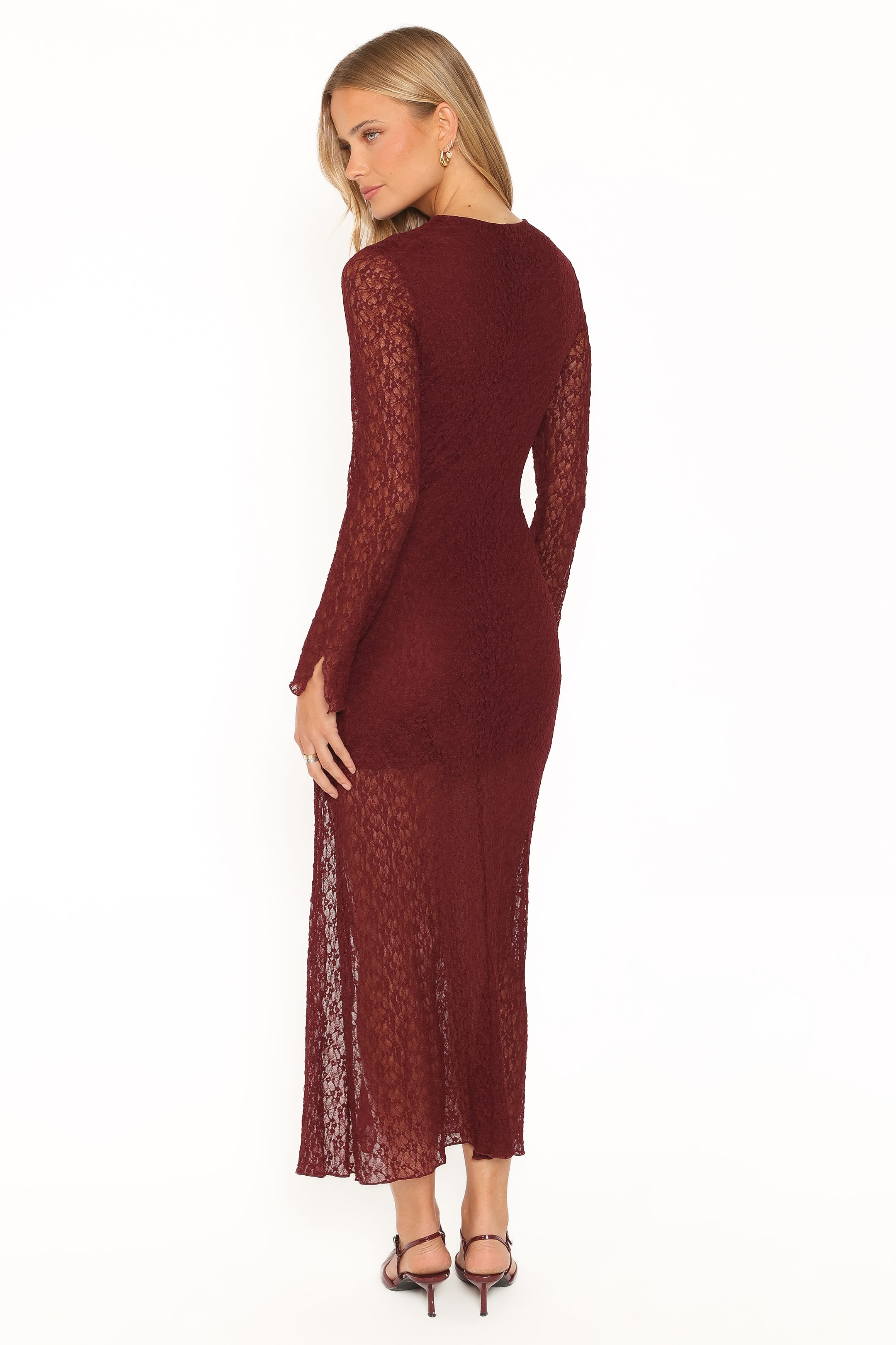 DRESSES Darlita Lace Maxi Dress - Burgundy