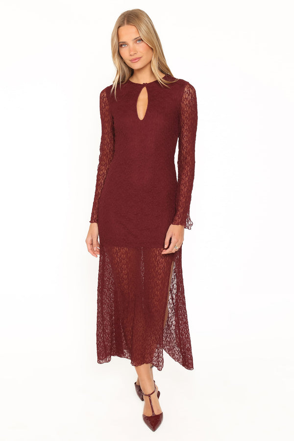 DRESSES Darlita Lace Maxi Dress - Burgundy