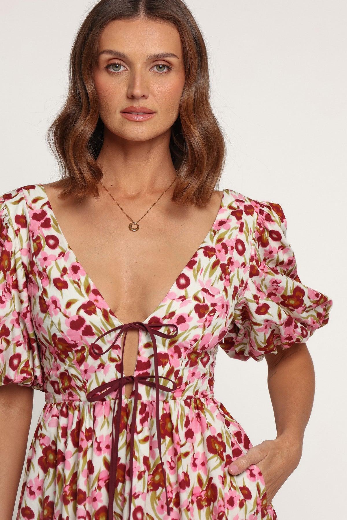 DRESSES Deanne Mini Dress - Pink Green Floral