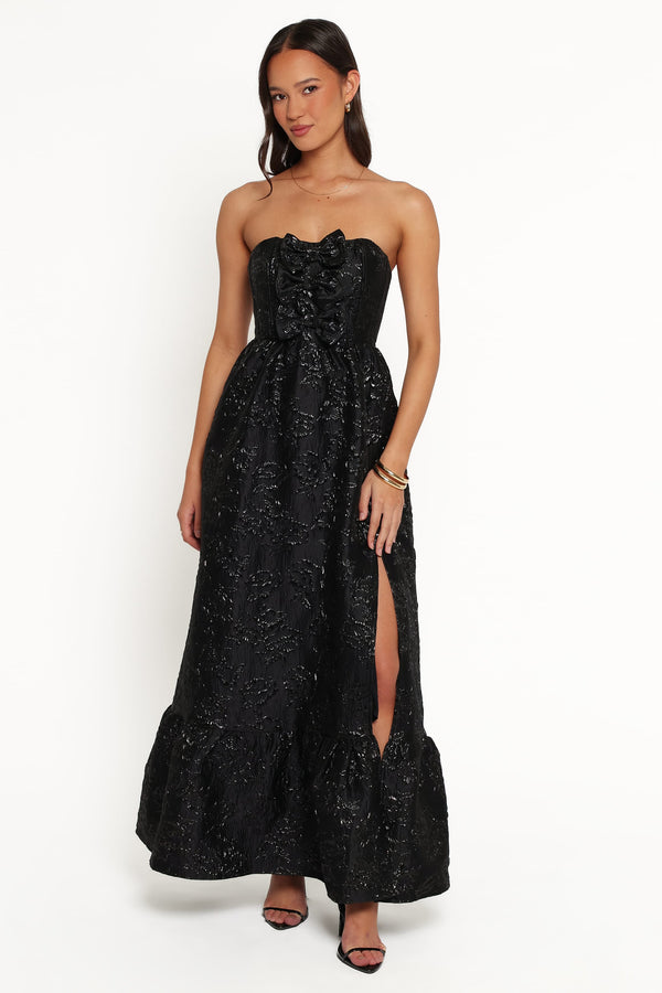 DRESSES Delphira Maxi Dress - Black Brocade