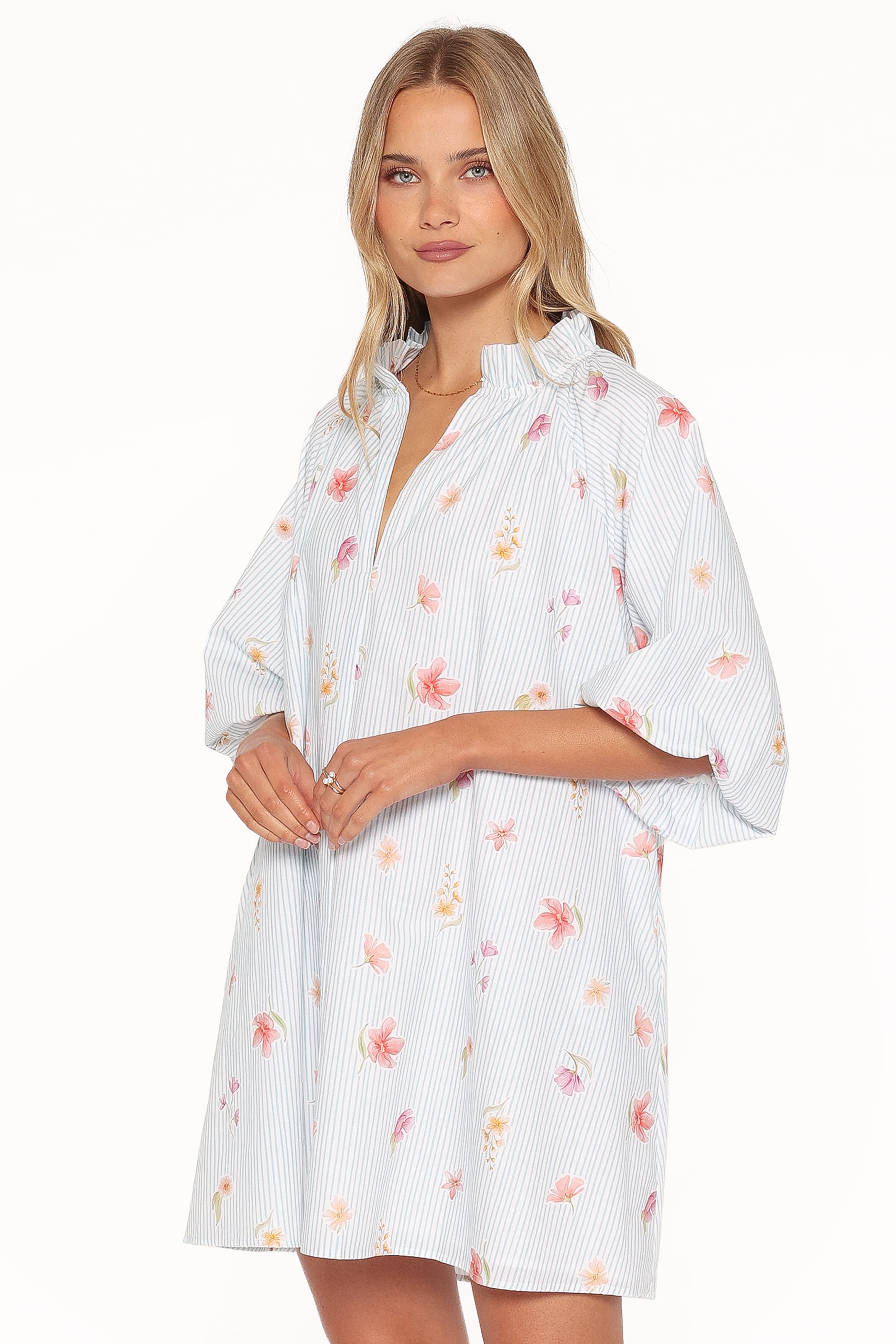 DRESSES Doran Mini Dress - Blue Garden Stripe
