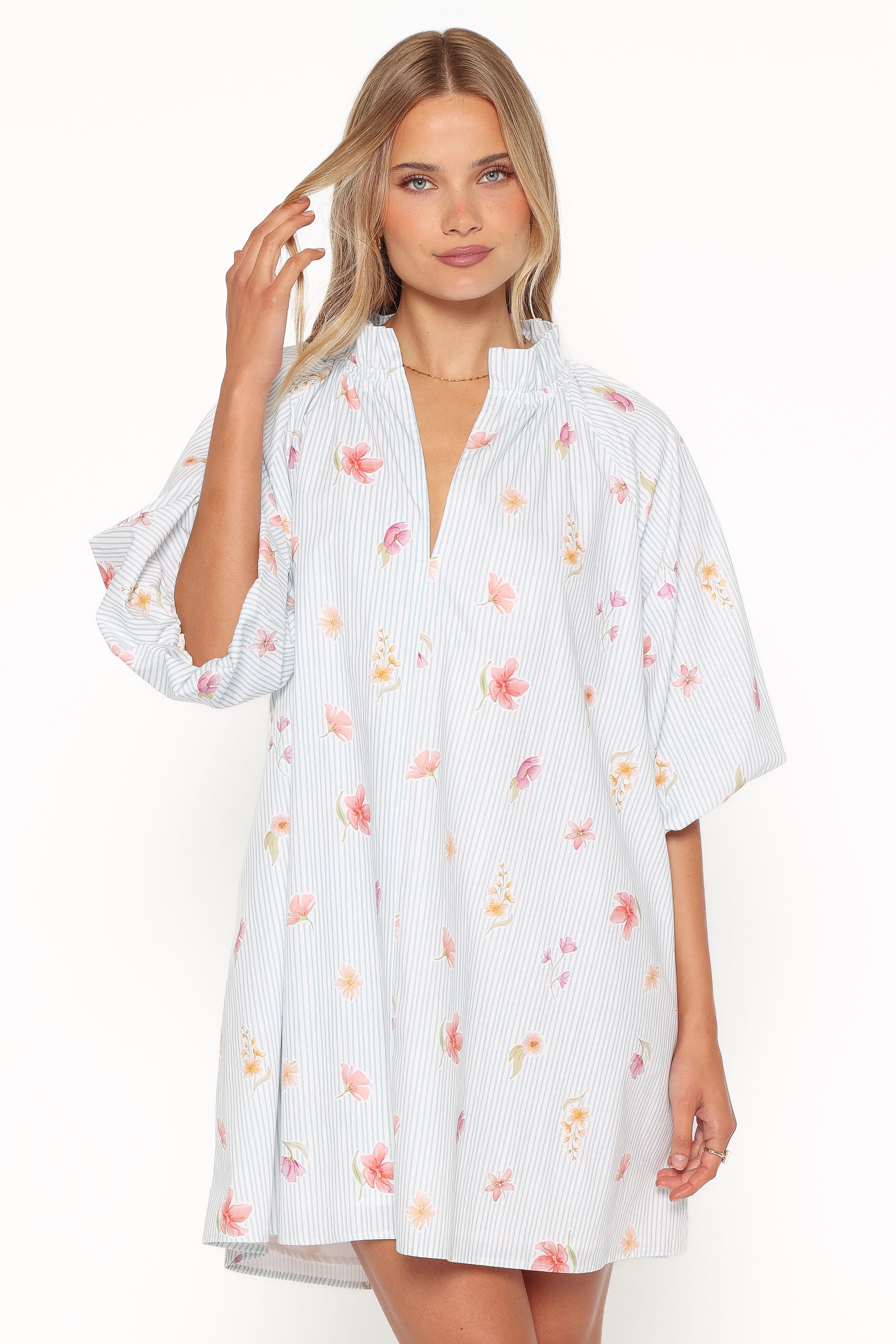 DRESSES Doran Mini Dress - Blue Garden Stripe
