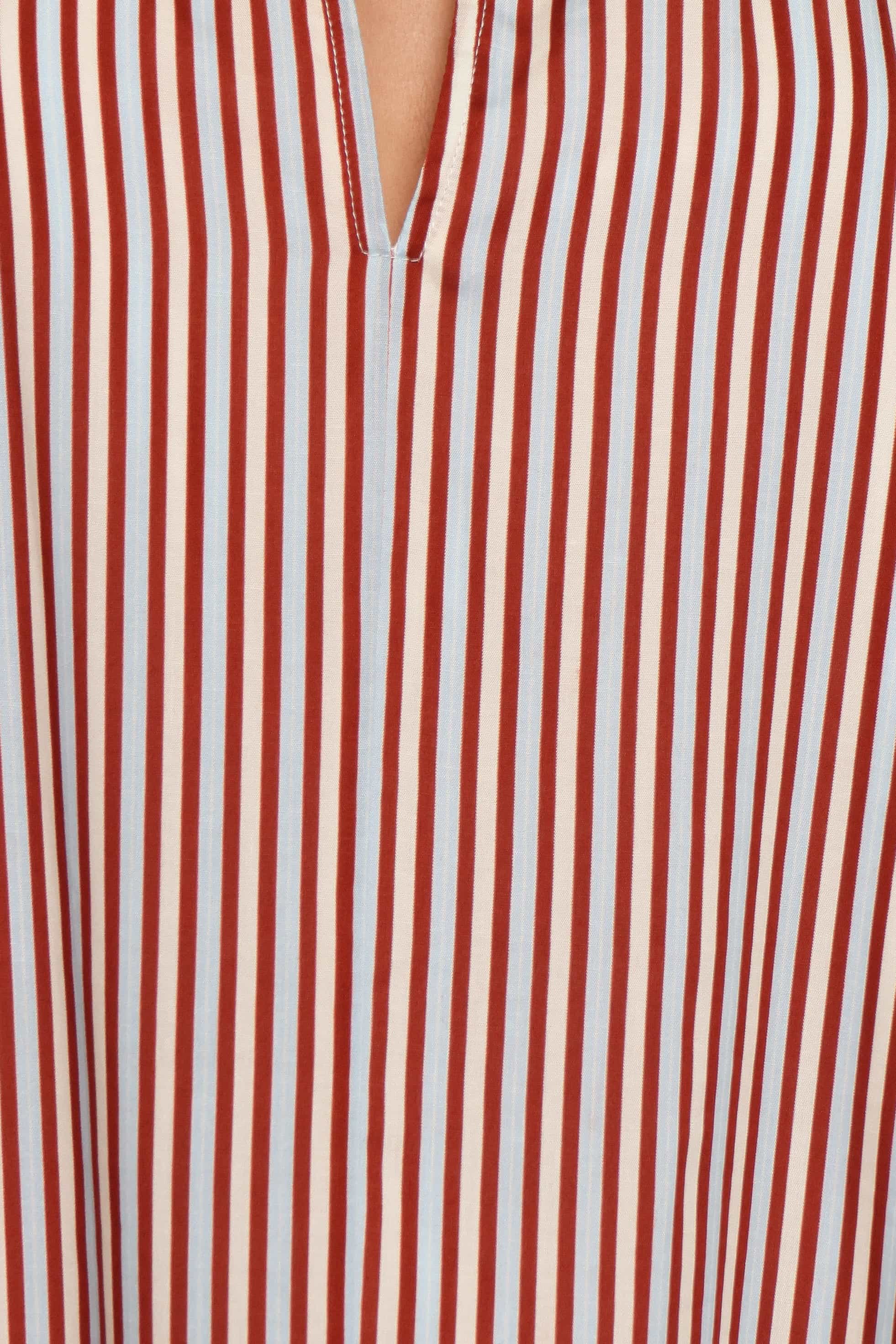 DRESSES Doran Mini Dress - Brown/Blue Stripe
