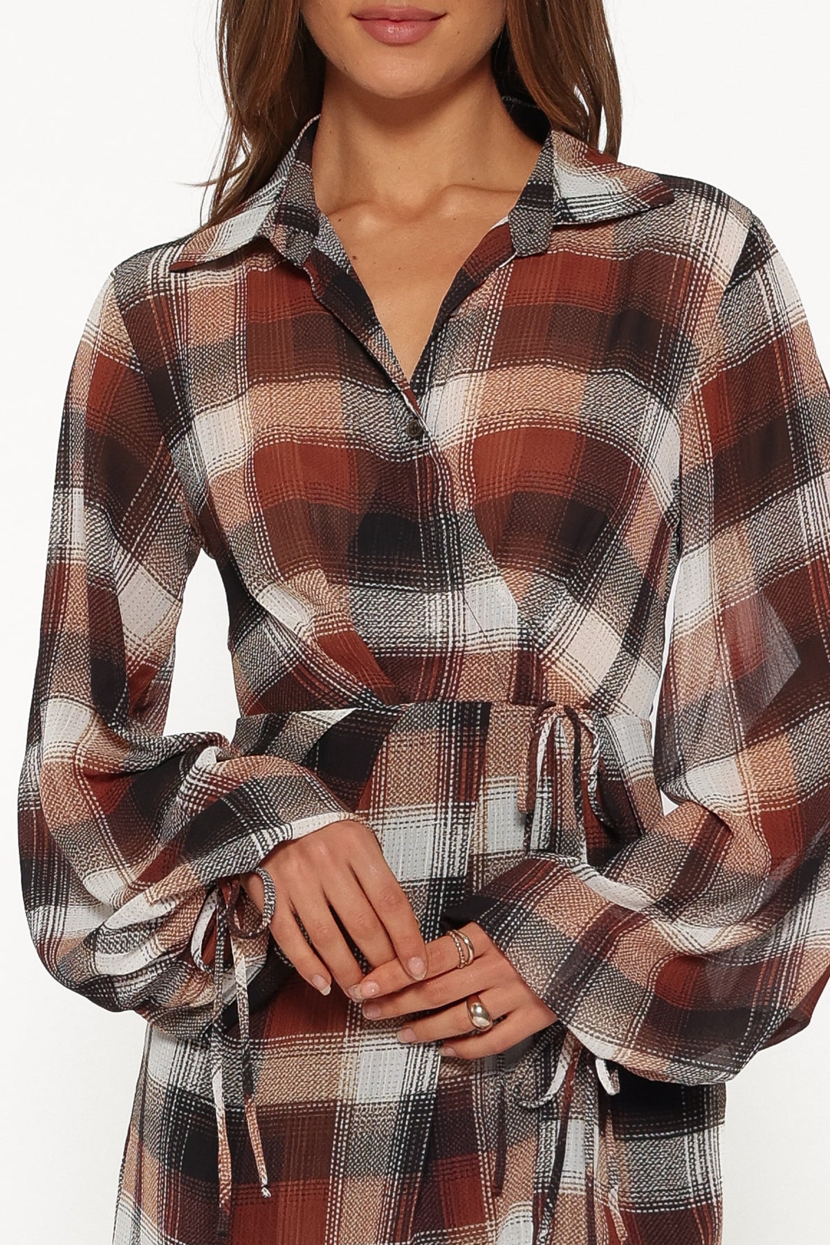 DRESSES Eadie Long Sleeve Mini Dress - Plaid
