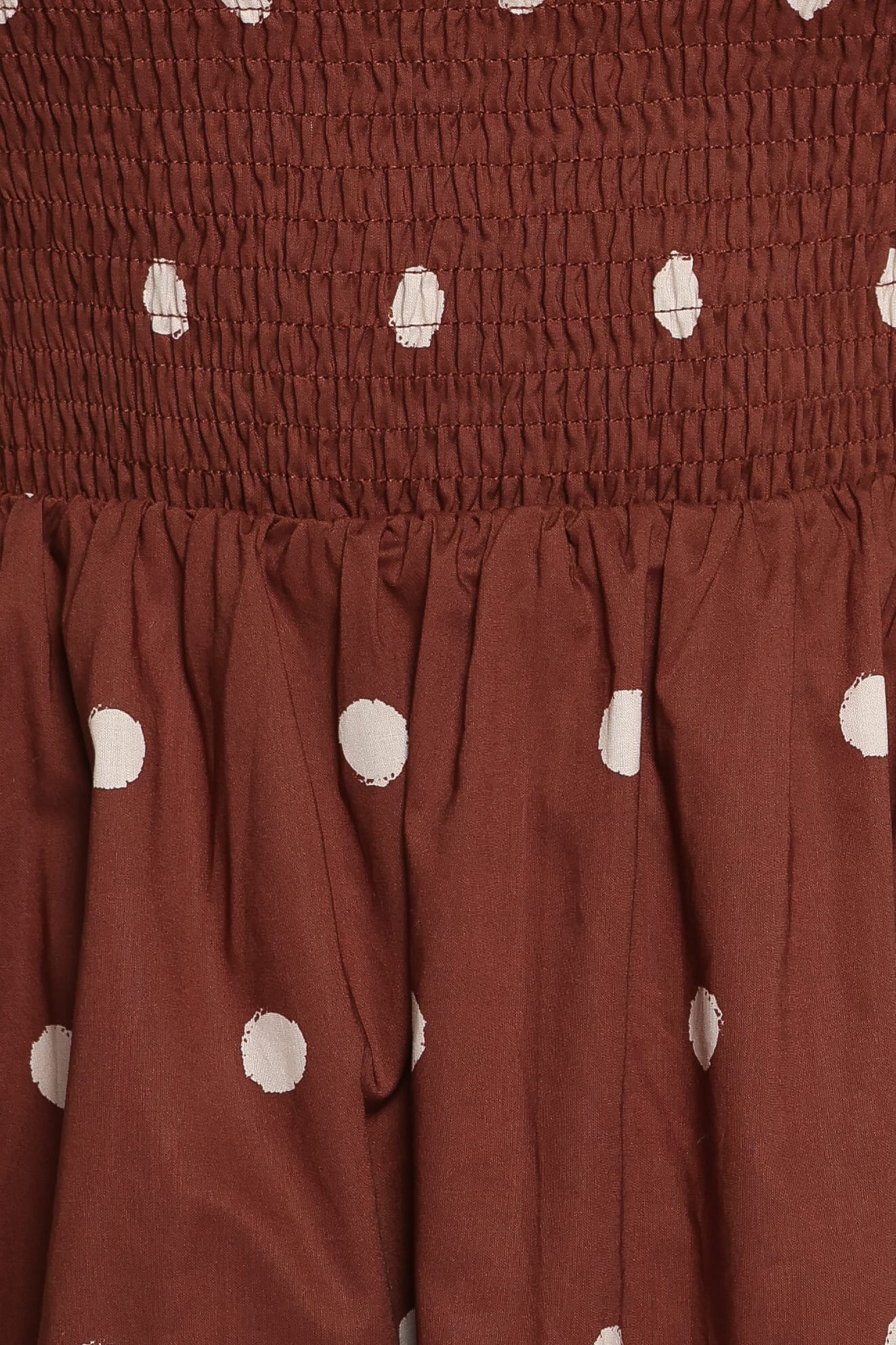 DRESSES Elford Midi Dress - Brown Polka Dot