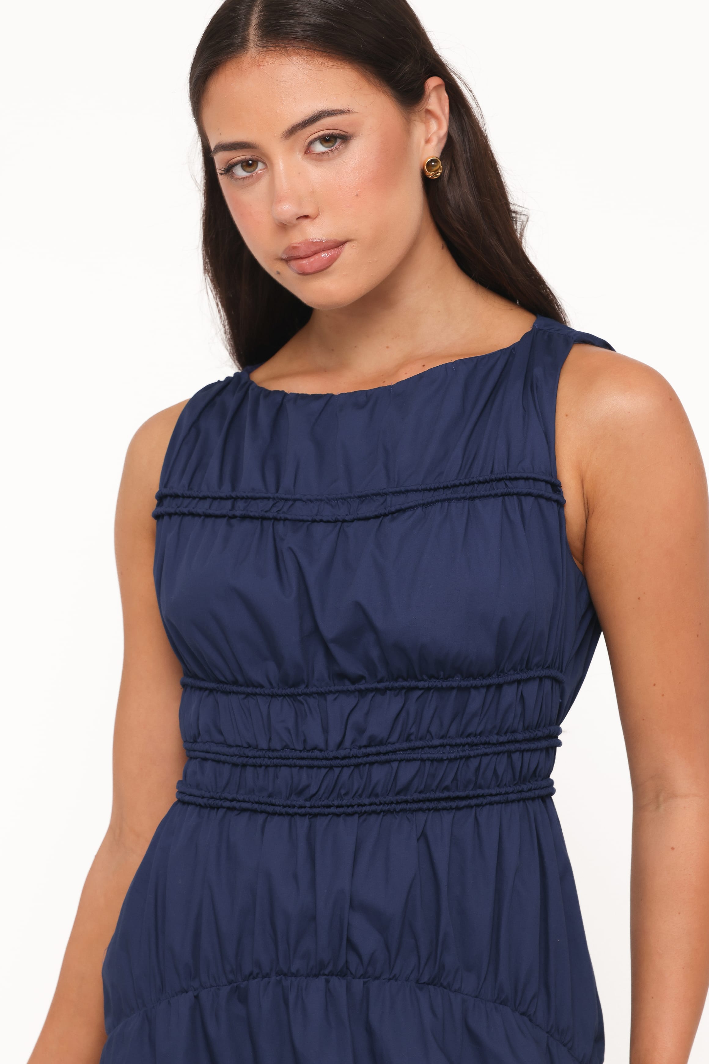 DRESSES Fern Midi Dress - Navy Blue