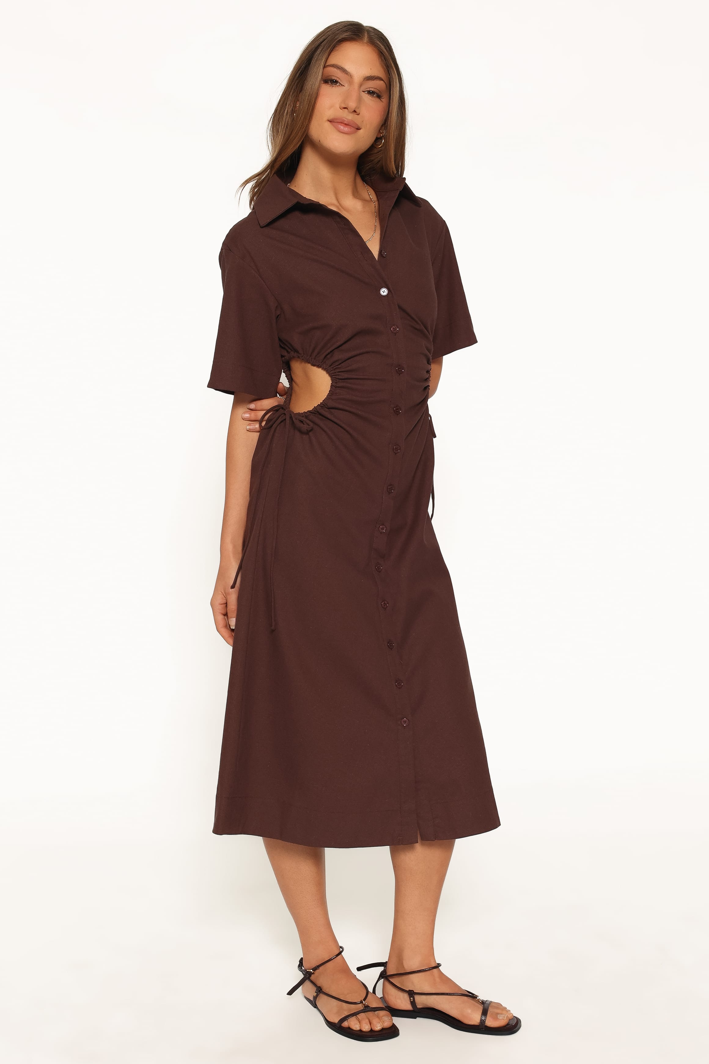 DRESSES Gianni Midi Dress - Brown
