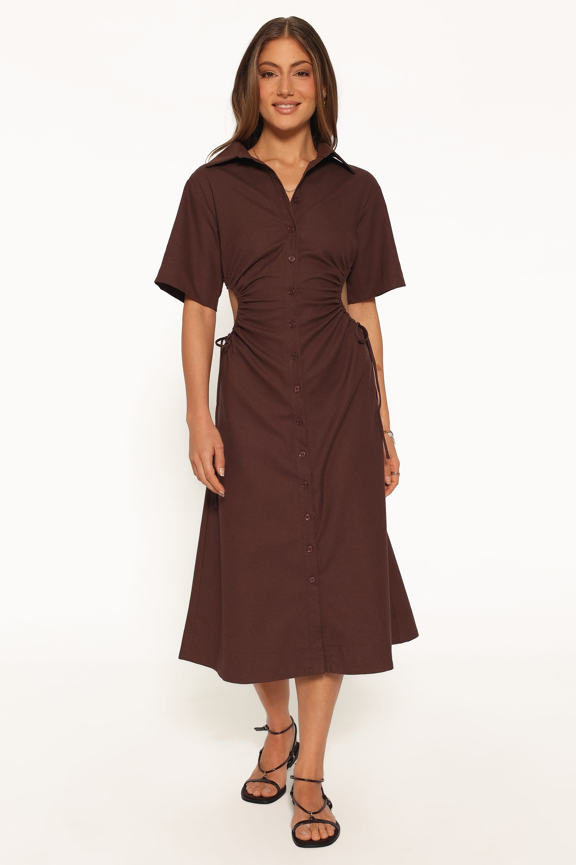 DRESSES Gianni Midi Dress - Brown