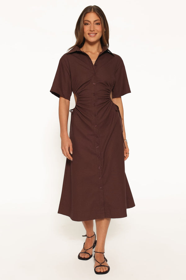 DRESSES Gianni Midi Dress - Brown