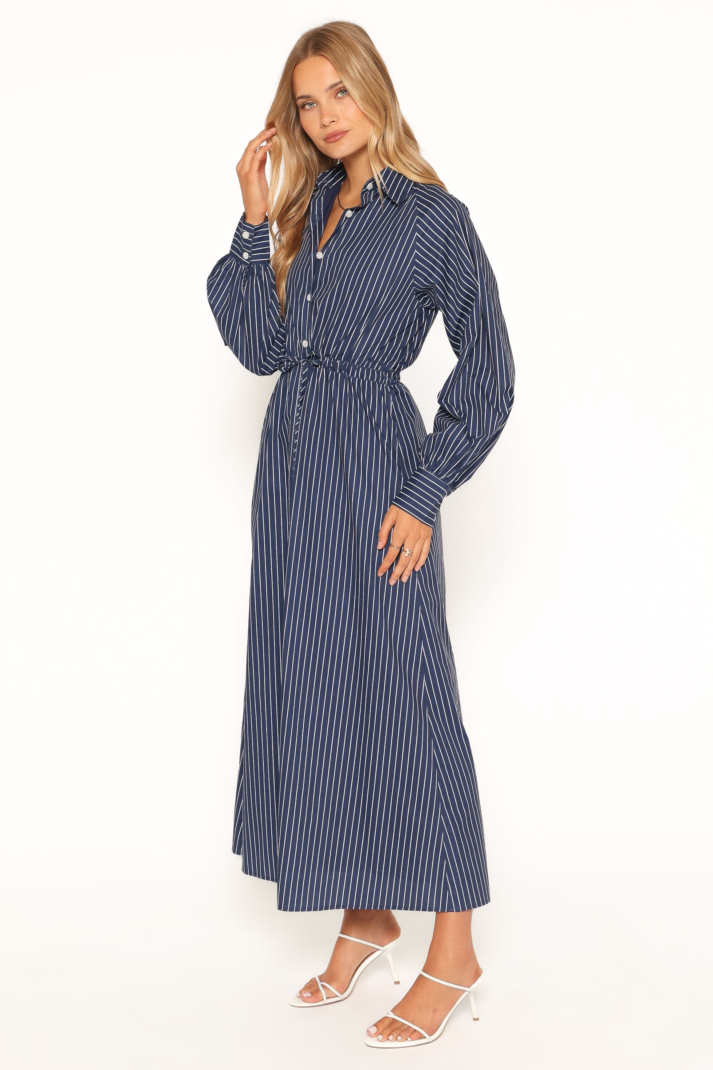 DRESSES Hansel Long Sleeve Maxi Dress - Navy Stripe
