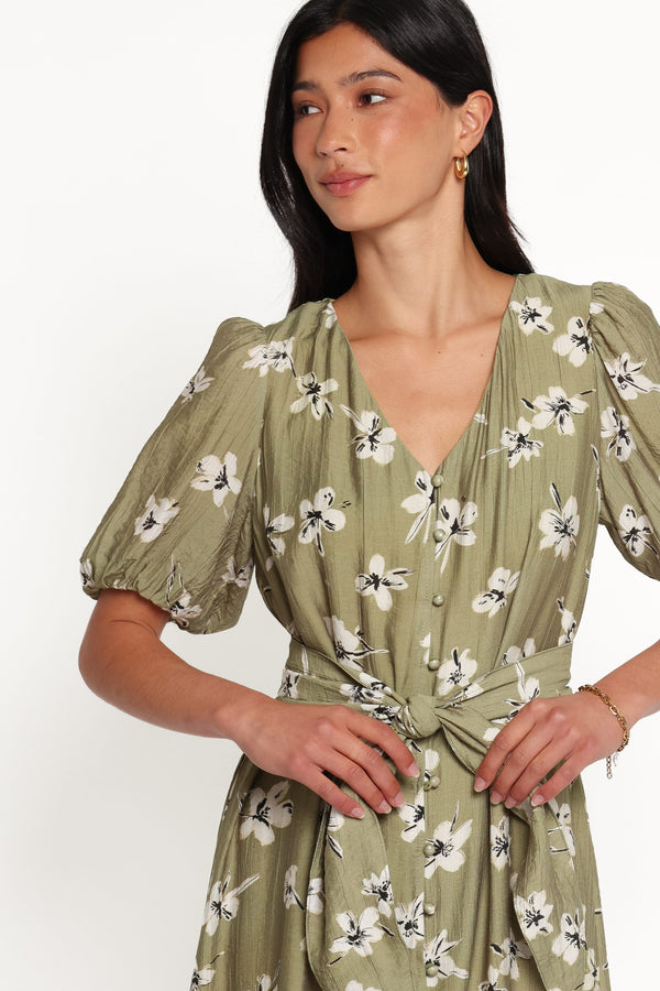 DRESSES Hera Maxi Dress - Green Floral