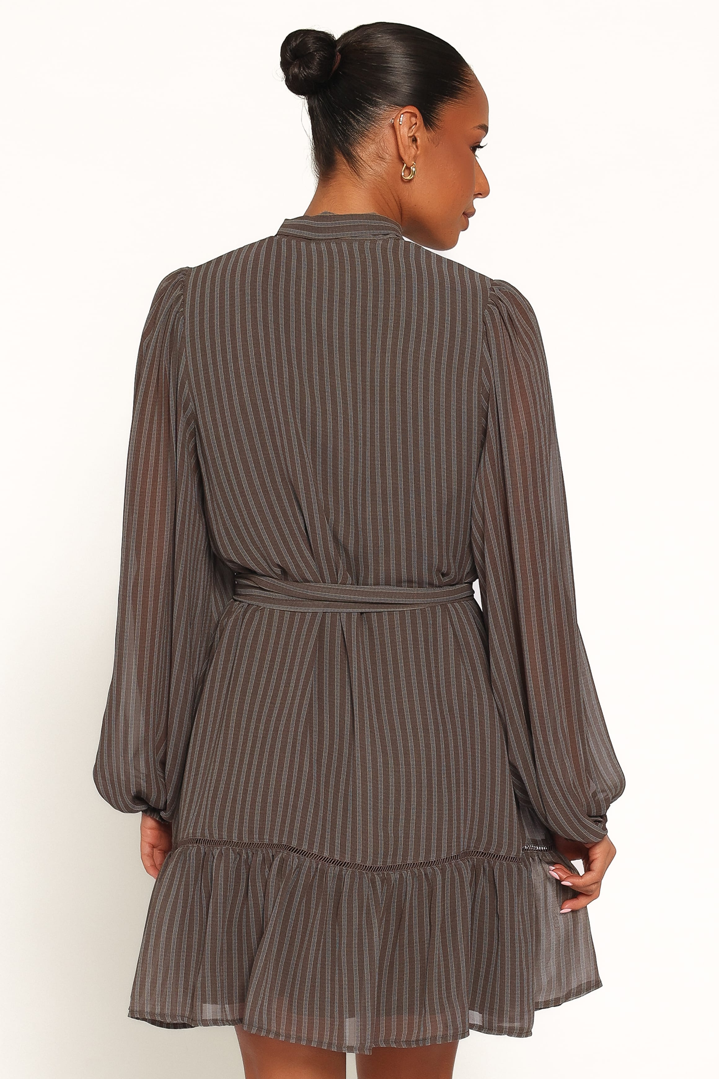 DRESSES Janis Long Sleeve Mini Dress - Green Stripe