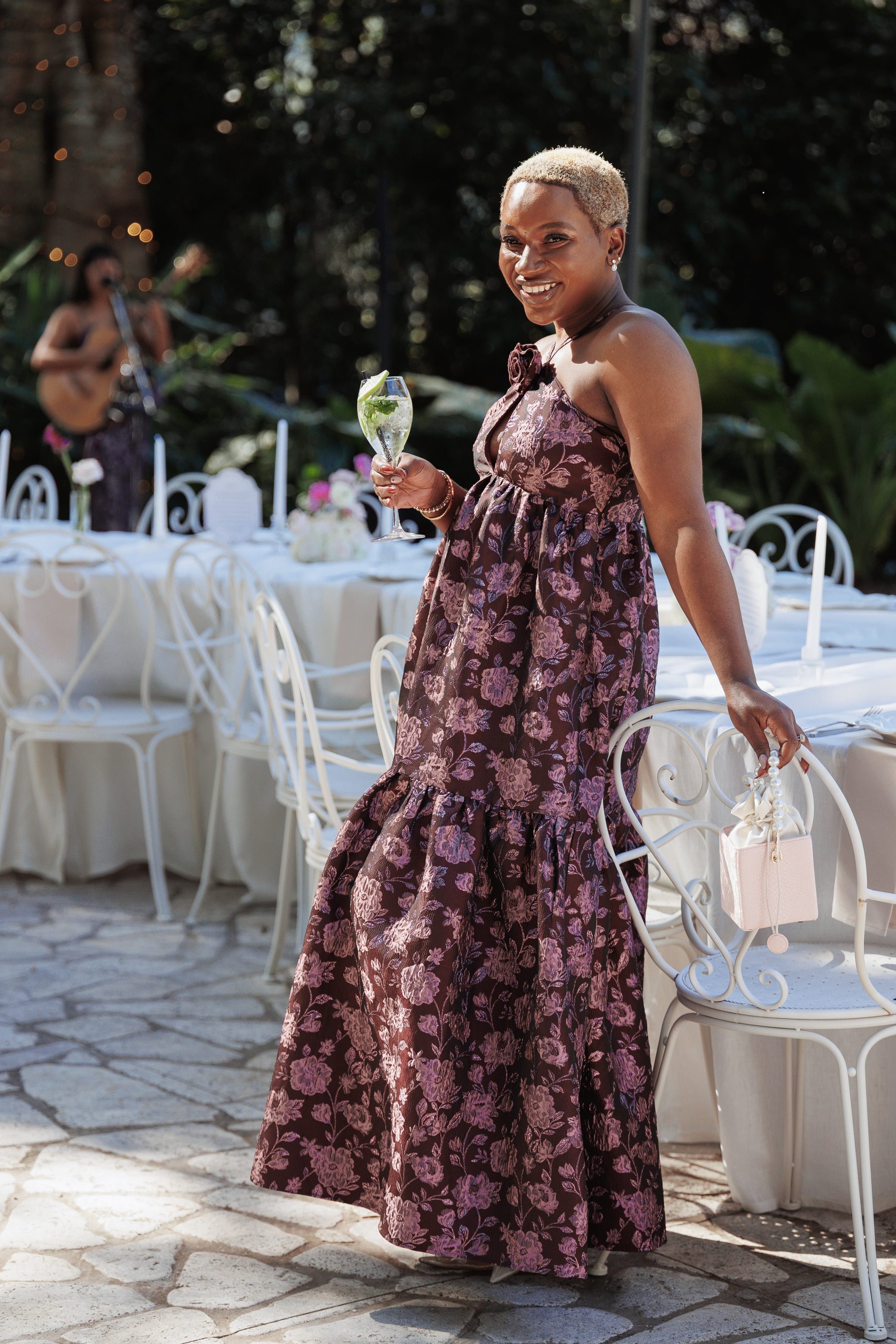 DRESSES Jasminda Maxi Dress - Plum Brocade