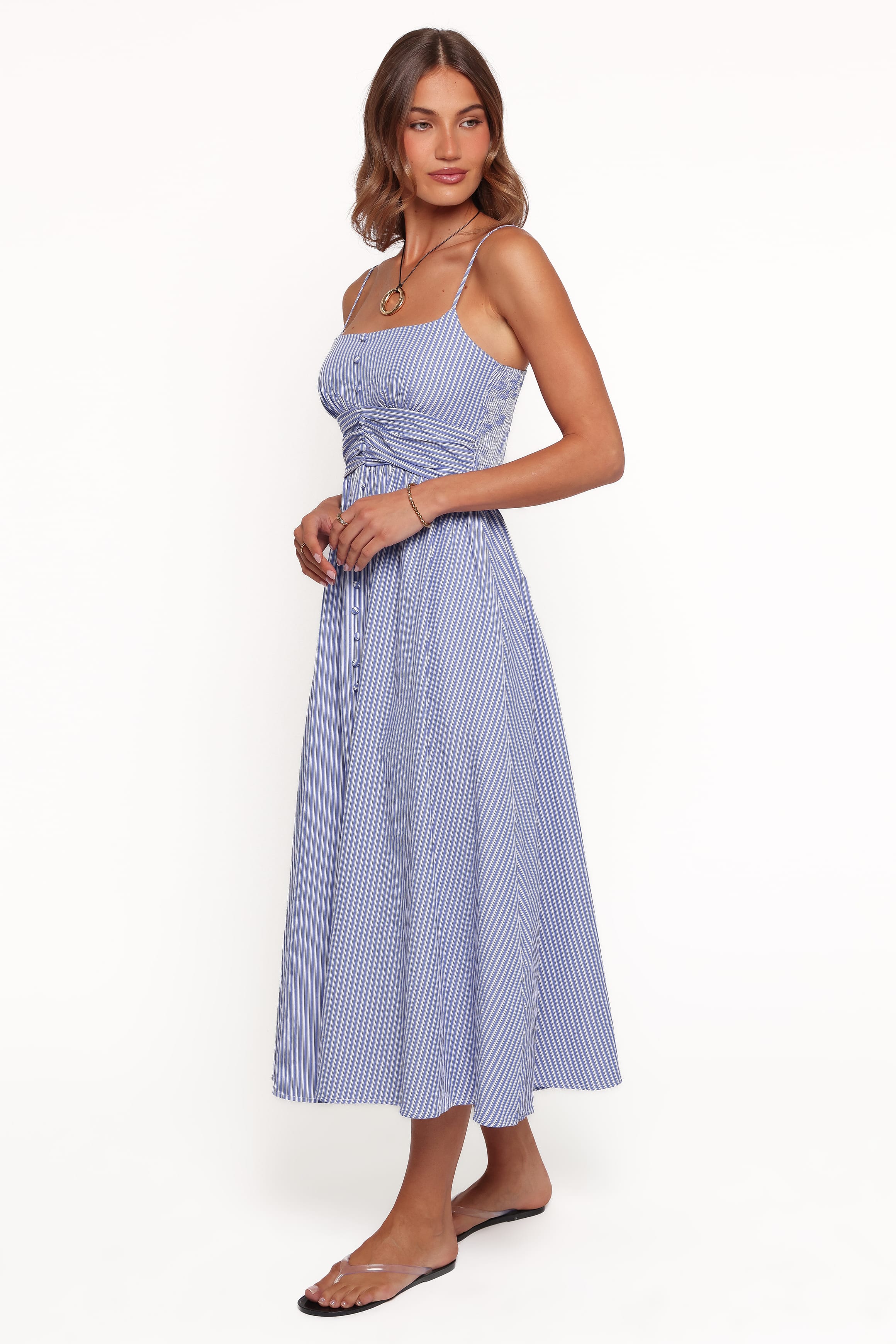 DRESSES Jilara Midi Dress - Blue Stripe