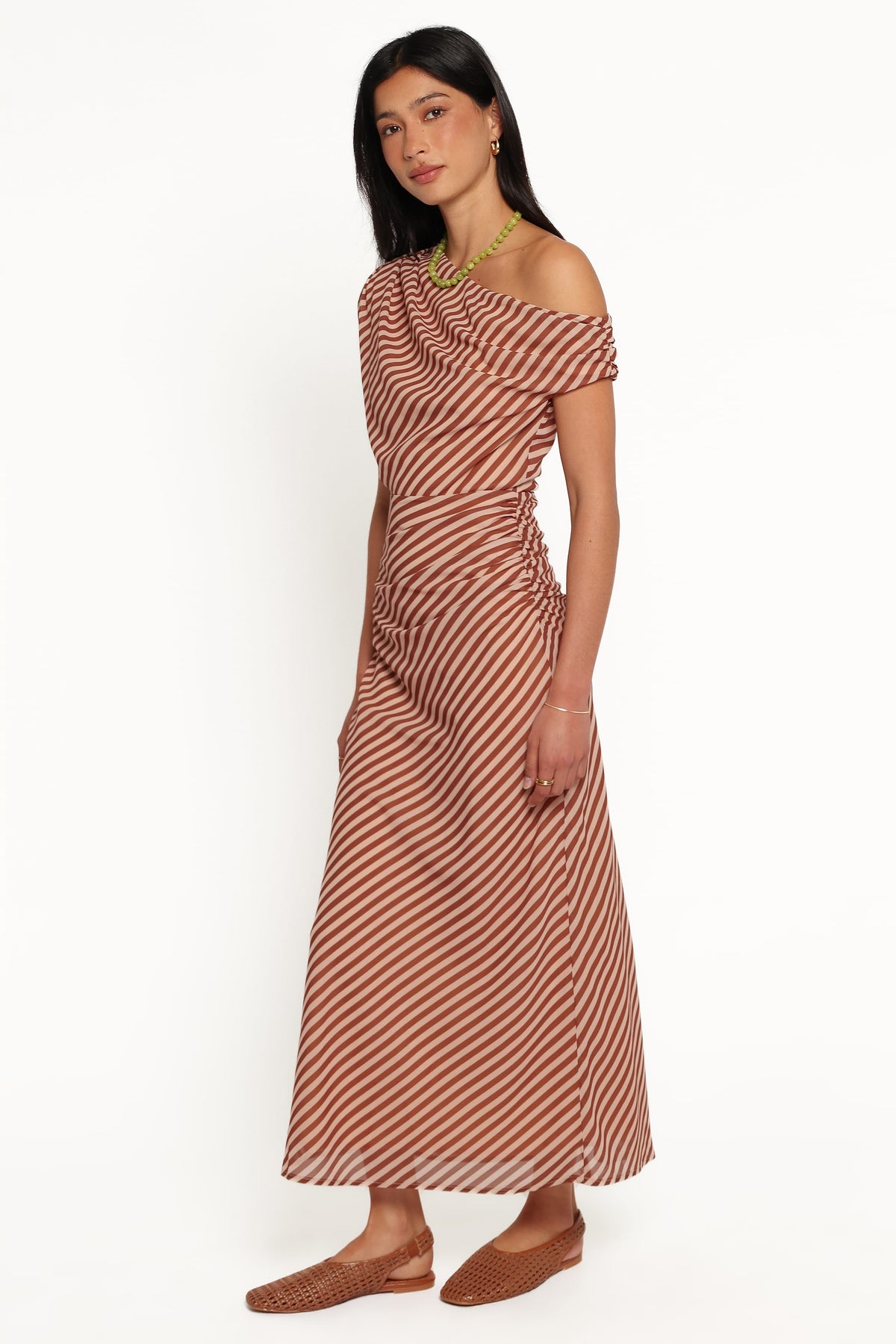 DRESSES Jovita Midi Dress - Brown Stripe