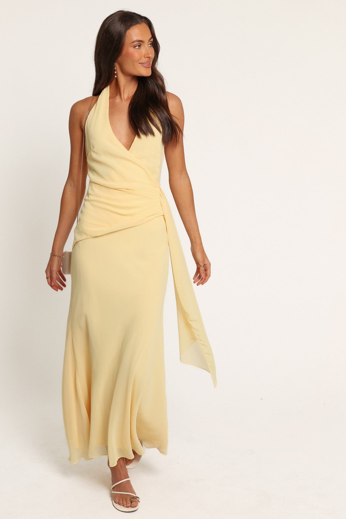 DRESSES Judith Halterneck Maxi Dress - Butter Yellow