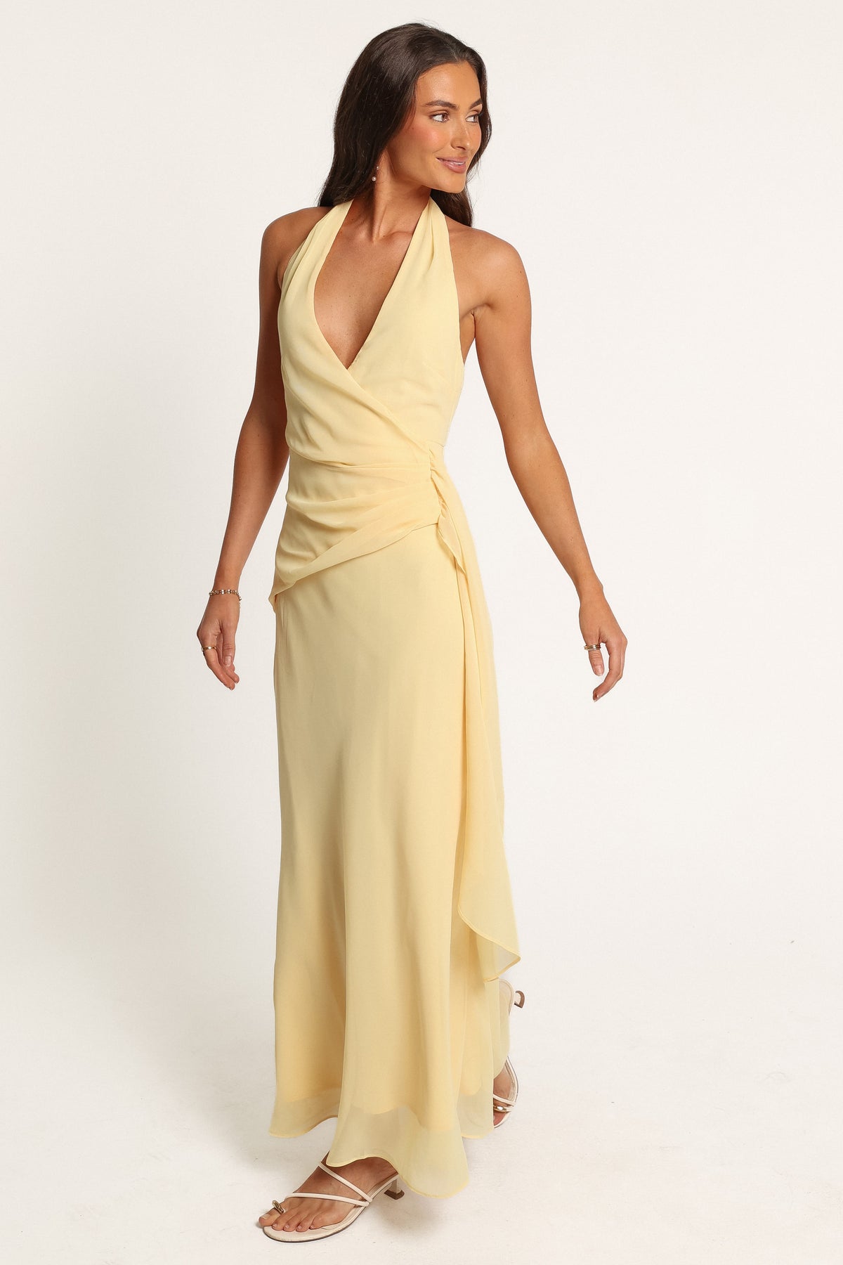 DRESSES Judith Halterneck Maxi Dress - Butter Yellow