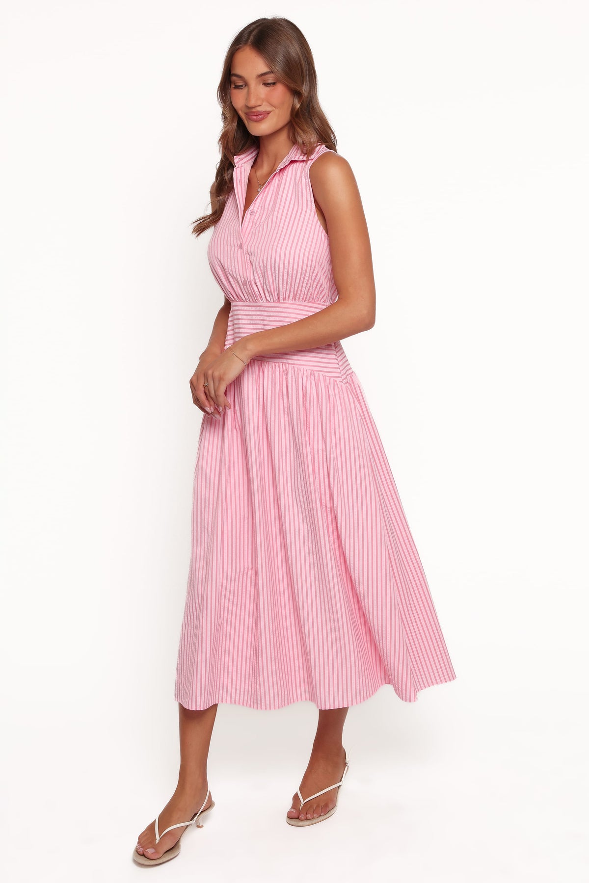 DRESSES Julius Midi Dress - Pink Stripe