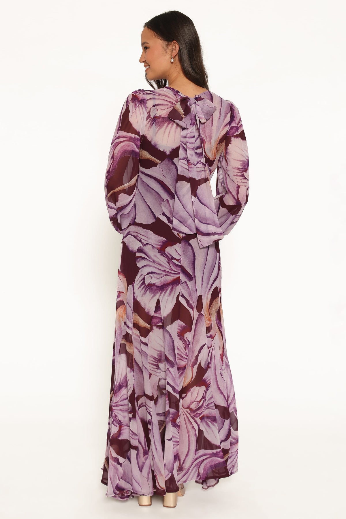 DRESSES Keani Long Sleeve Maxi Dress - Plum Floral