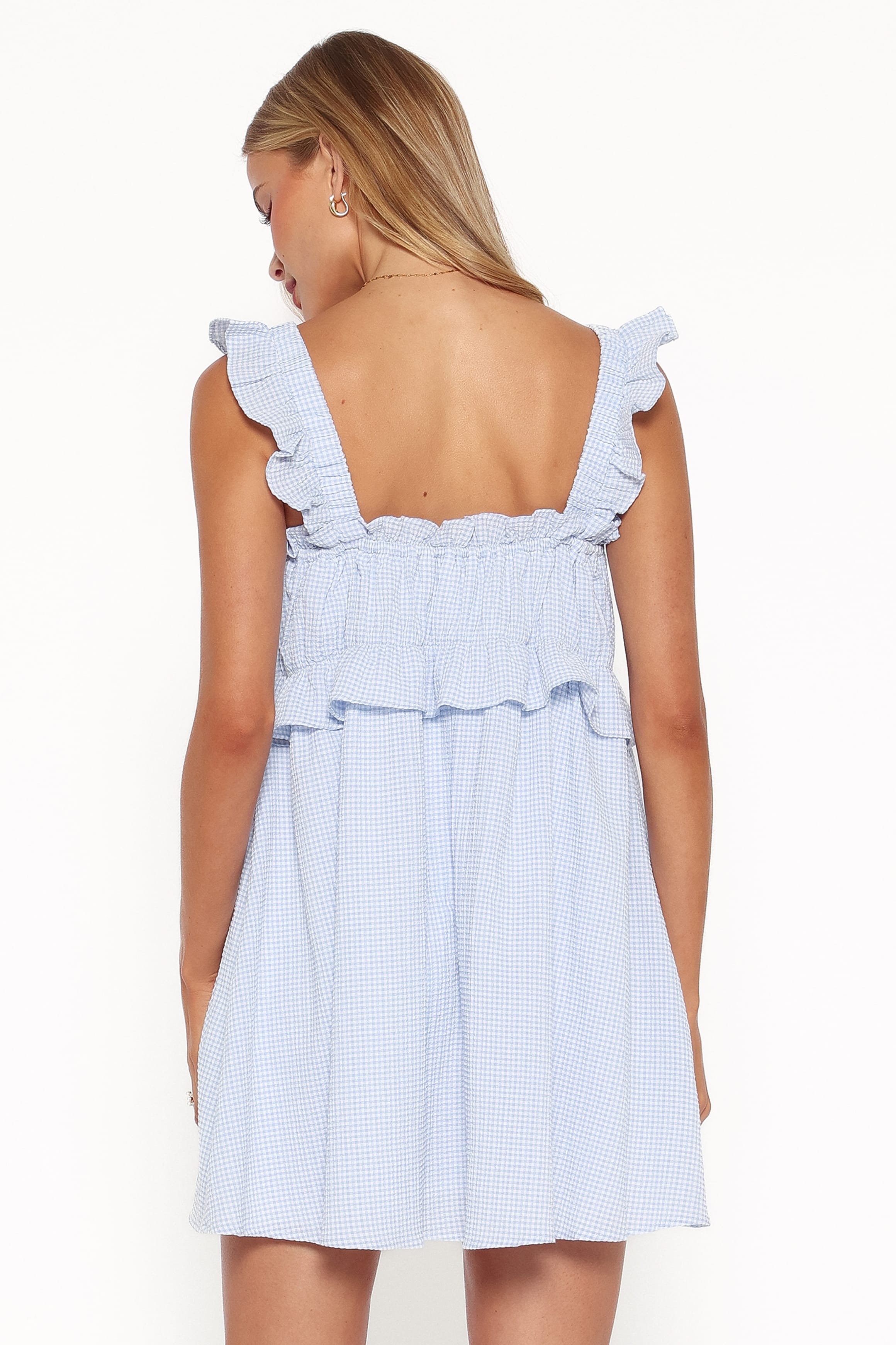 DRESSES Keonia Mini Dress - Baby Blue Gingham