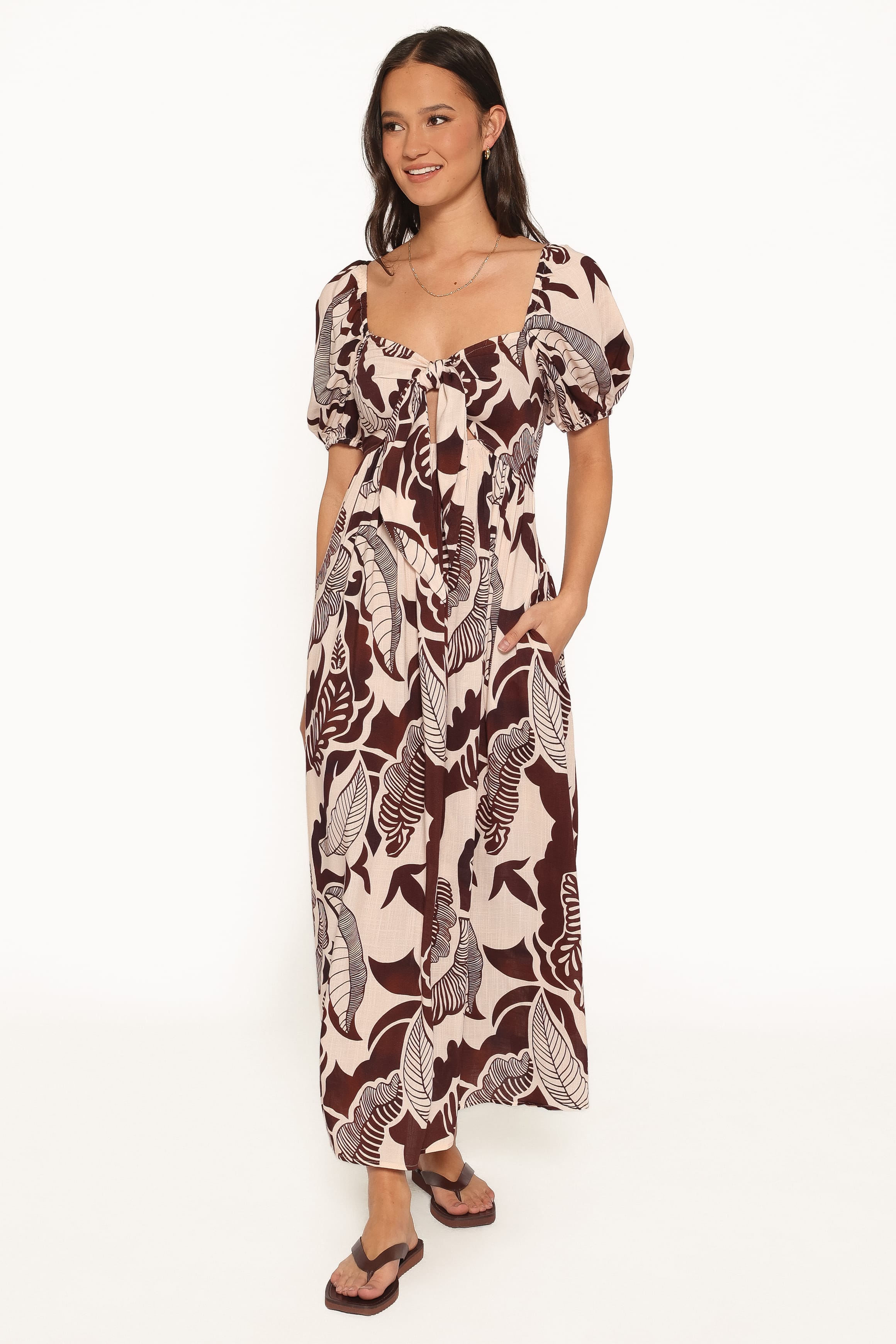 DRESSES Kepner Maxi Dress - Brown Floral