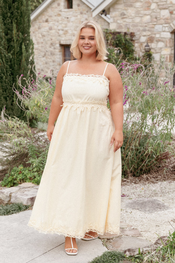 DRESSES Kiana Midi Dress - Pale Yellow