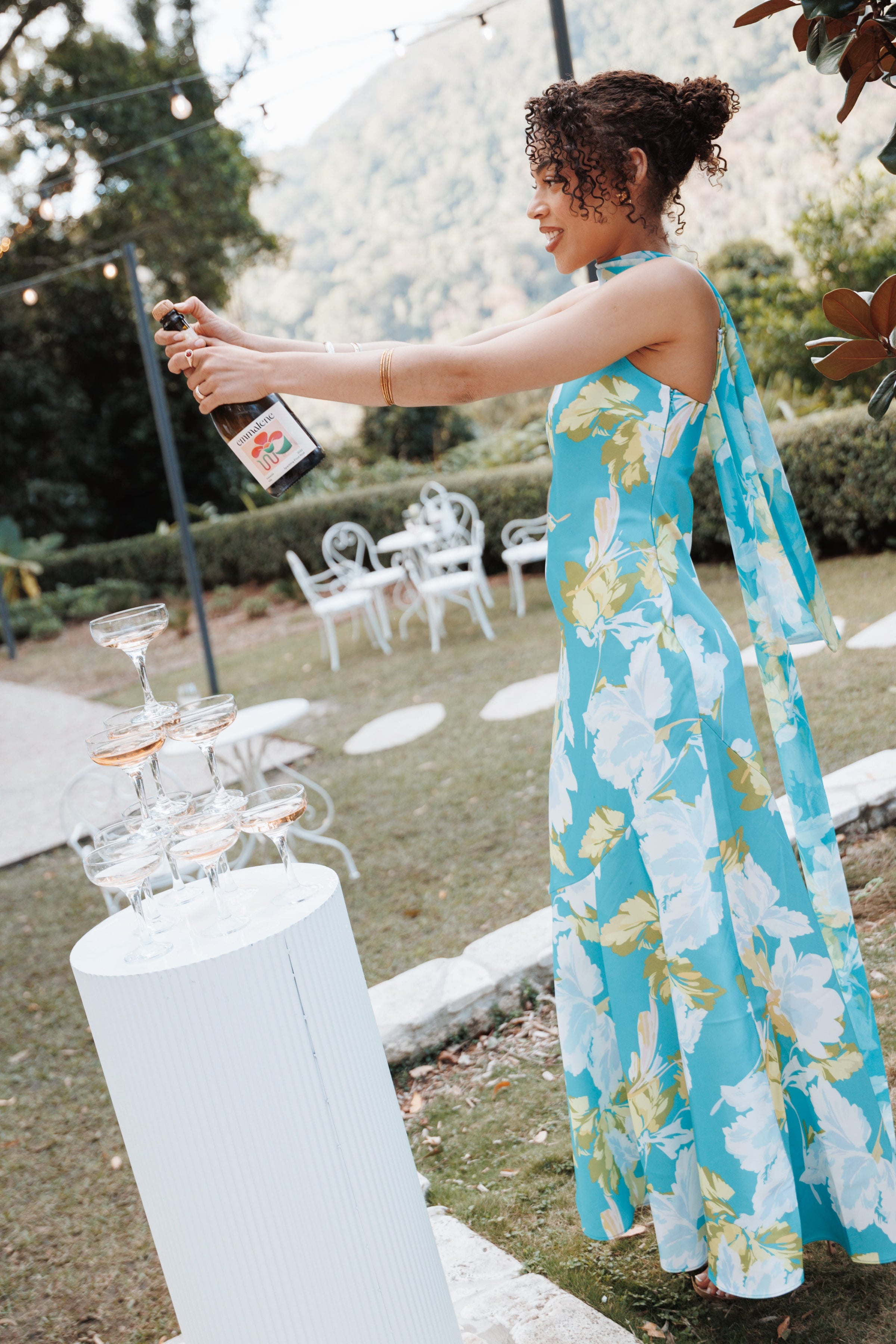 DRESSES Kinara Maxi Dress - Aqua Floral