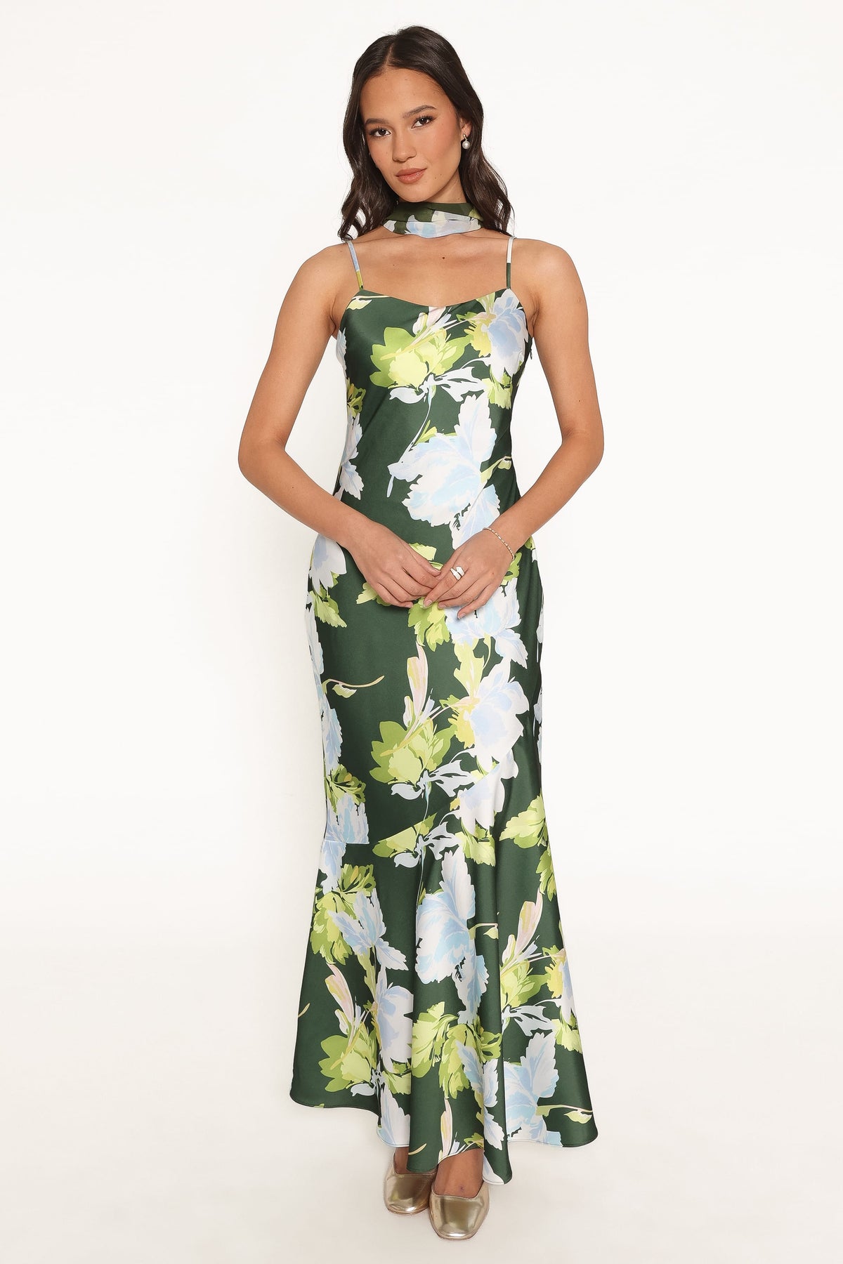 DRESSES Kinara Maxi Dress - Olive Floral