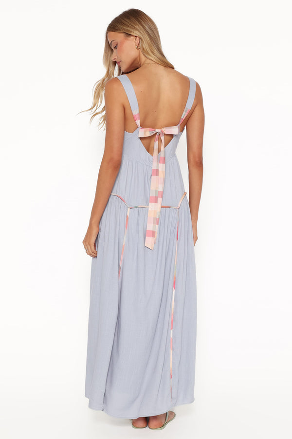 DRESSES Kyla Maxi Dress - Light Blue Linen