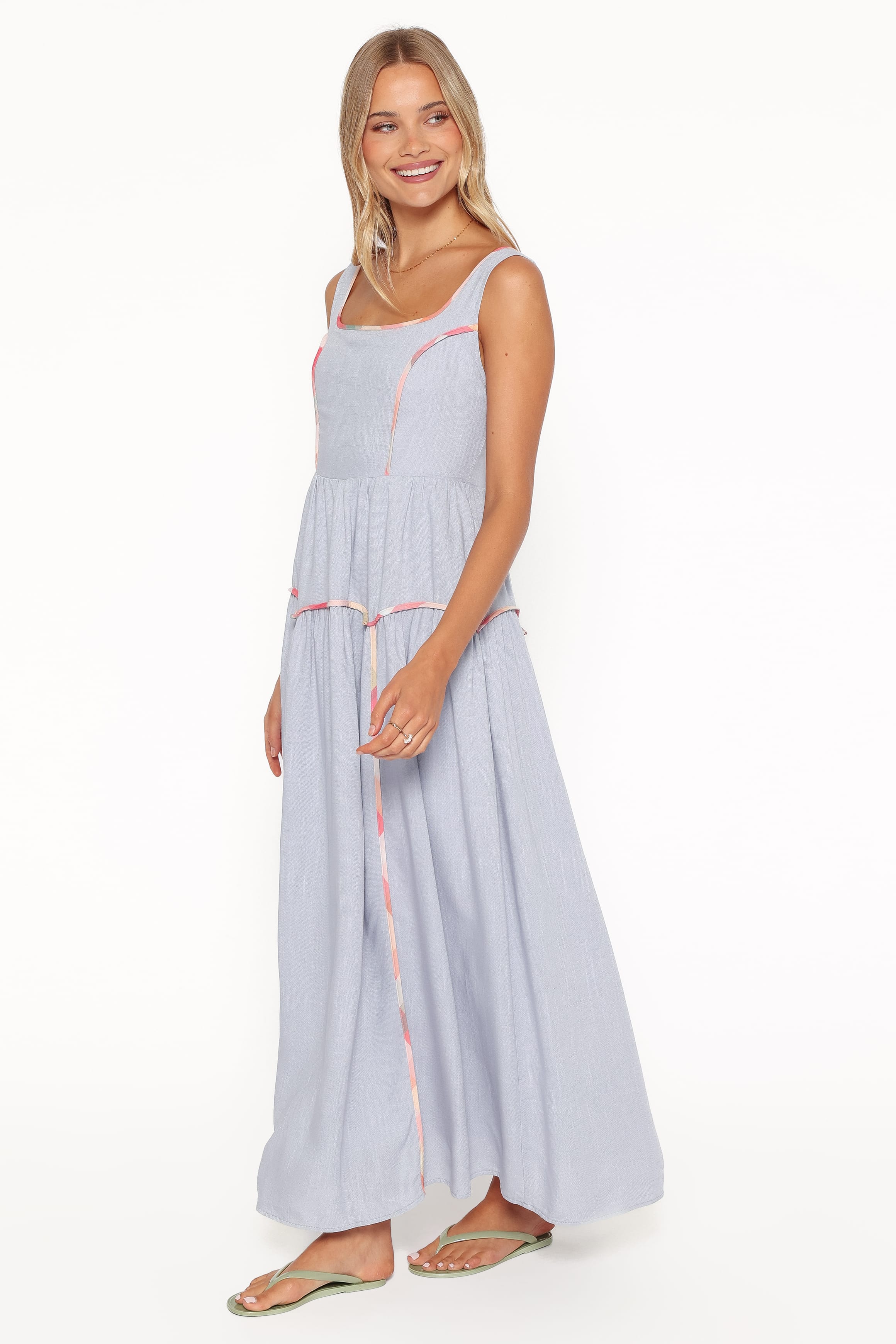 DRESSES Kyla Maxi Dress - Light Blue Linen