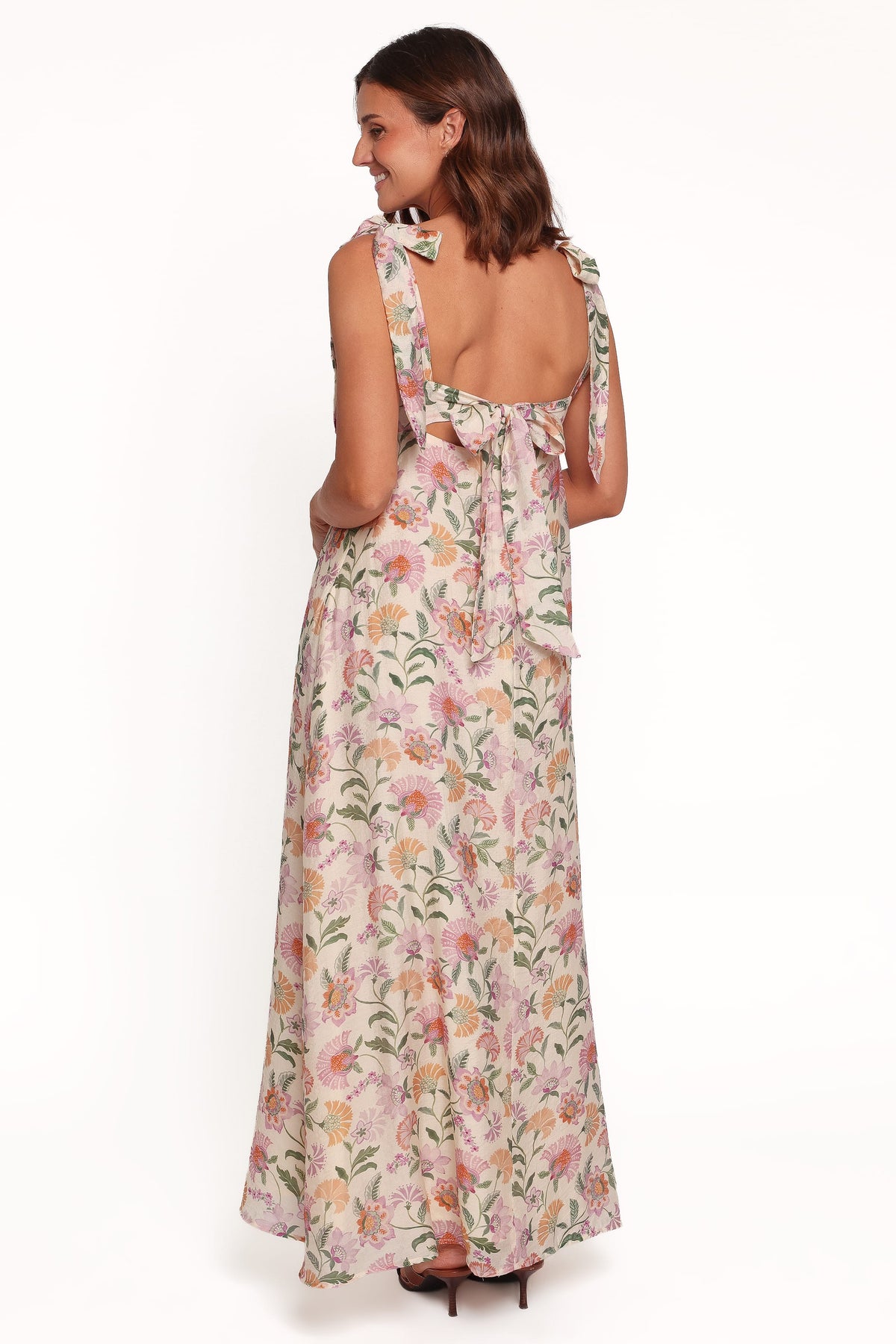 DRESSES Lakita Bow Shoulder Midi Dress - Pink Floral