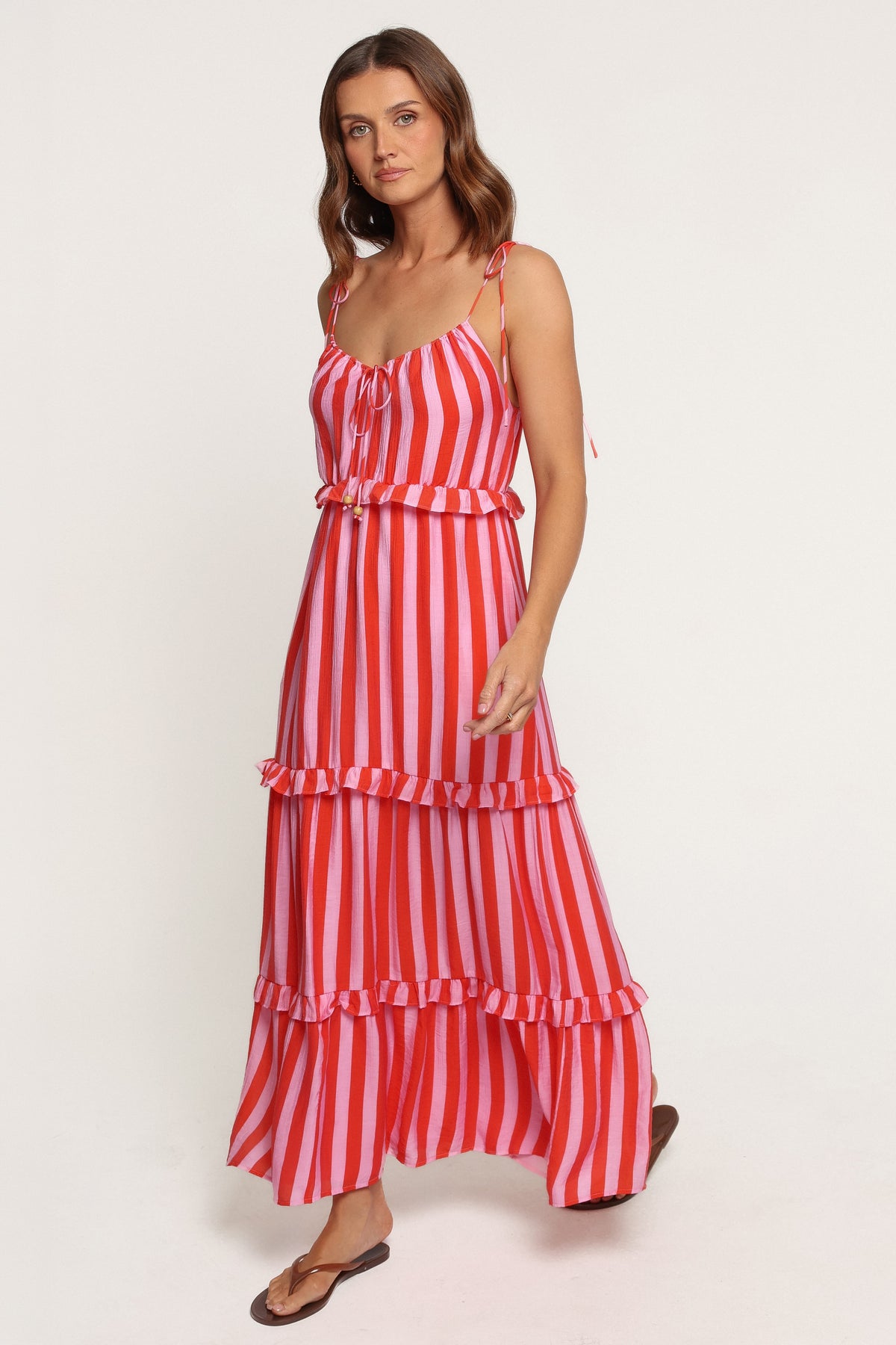DRESSES Lovella Maxi Dress - Pink/Red Stripe