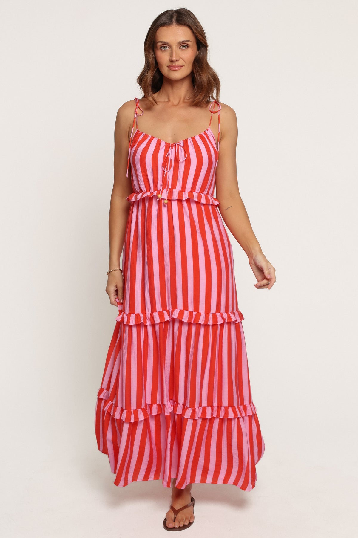 DRESSES Lovella Maxi Dress - Pink/Red Stripe