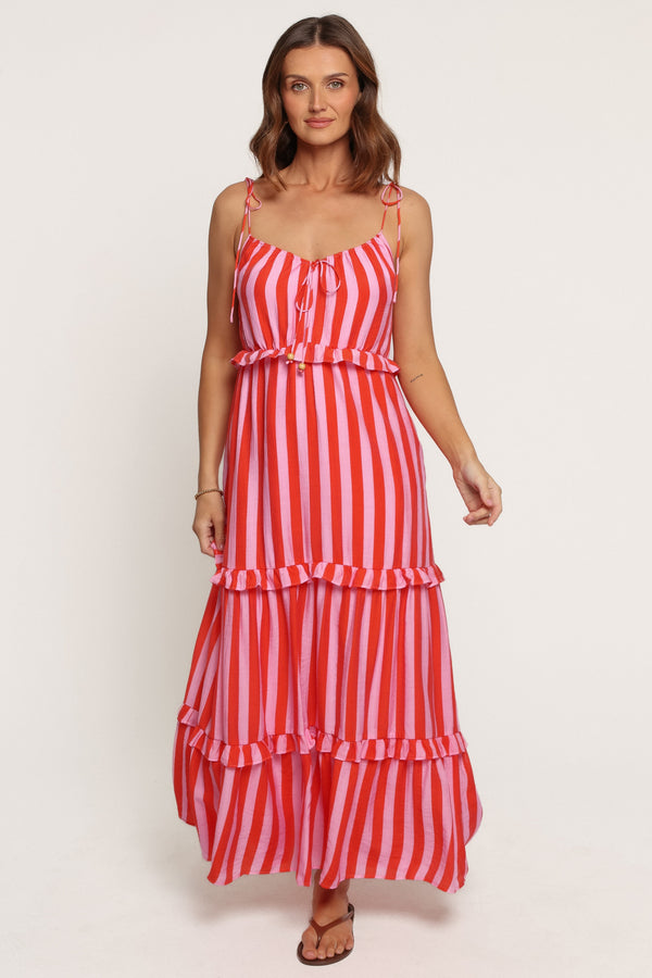 DRESSES Lovella Maxi Dress - Pink/Red Stripe