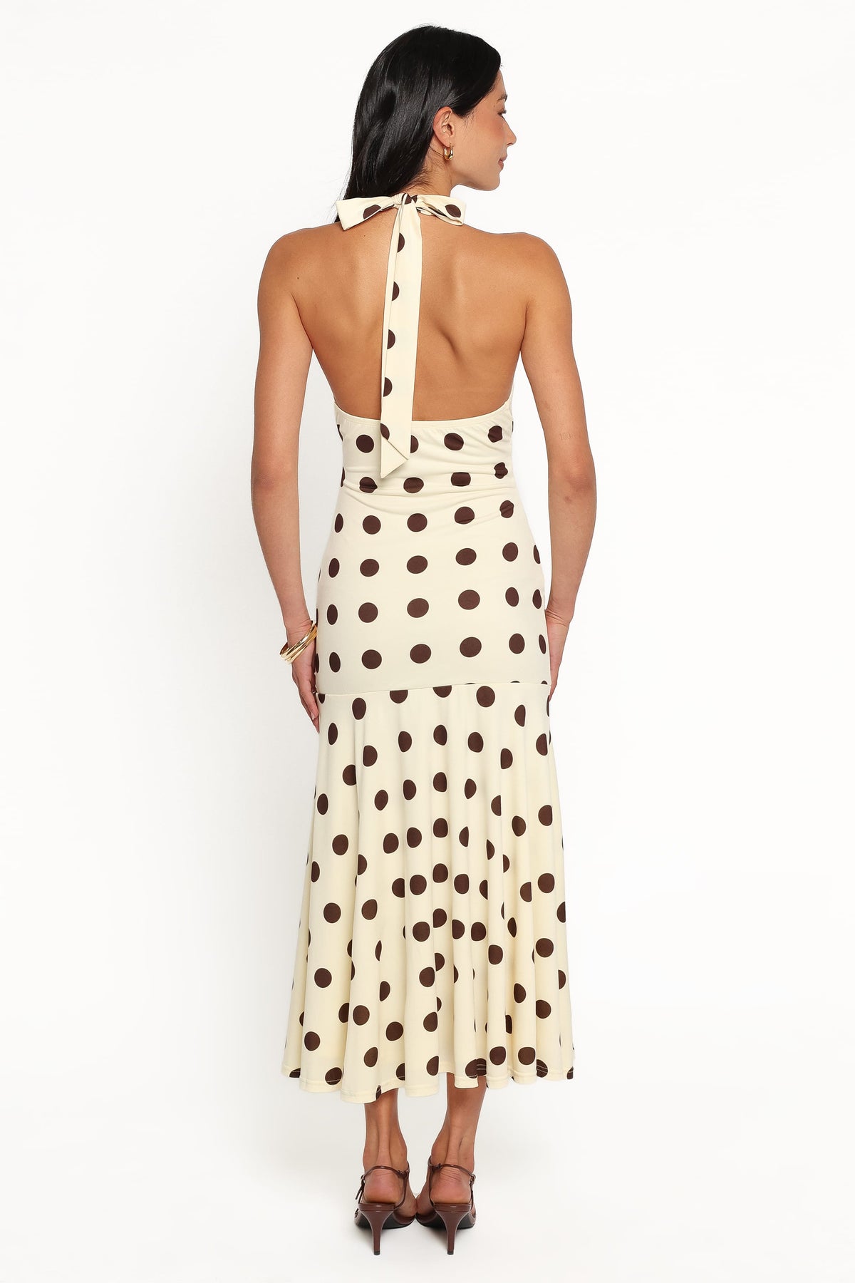 DRESSES Lyndell Halterneck Maxi Dress - Butter Yellow Dot