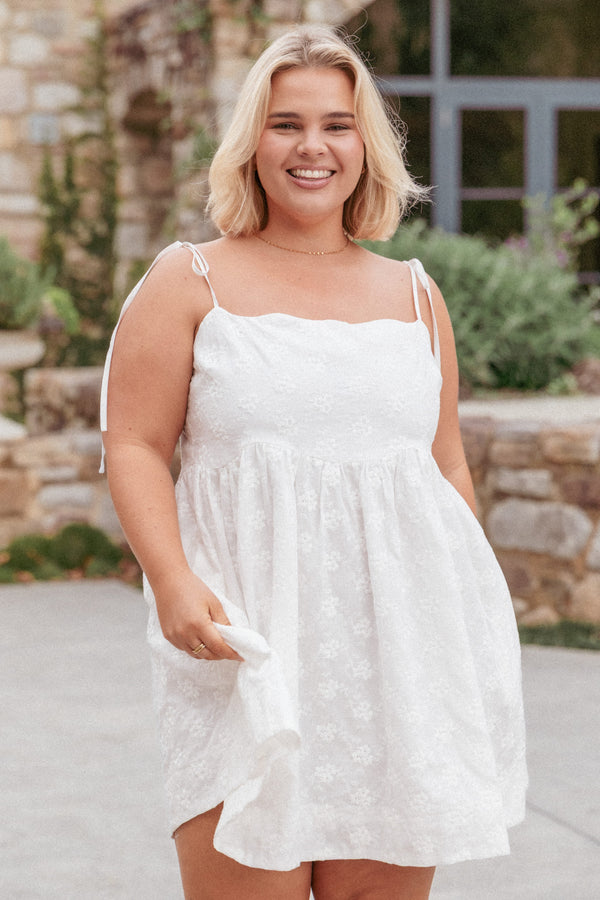 DRESSES Lynne Mini Dress - White Broderie