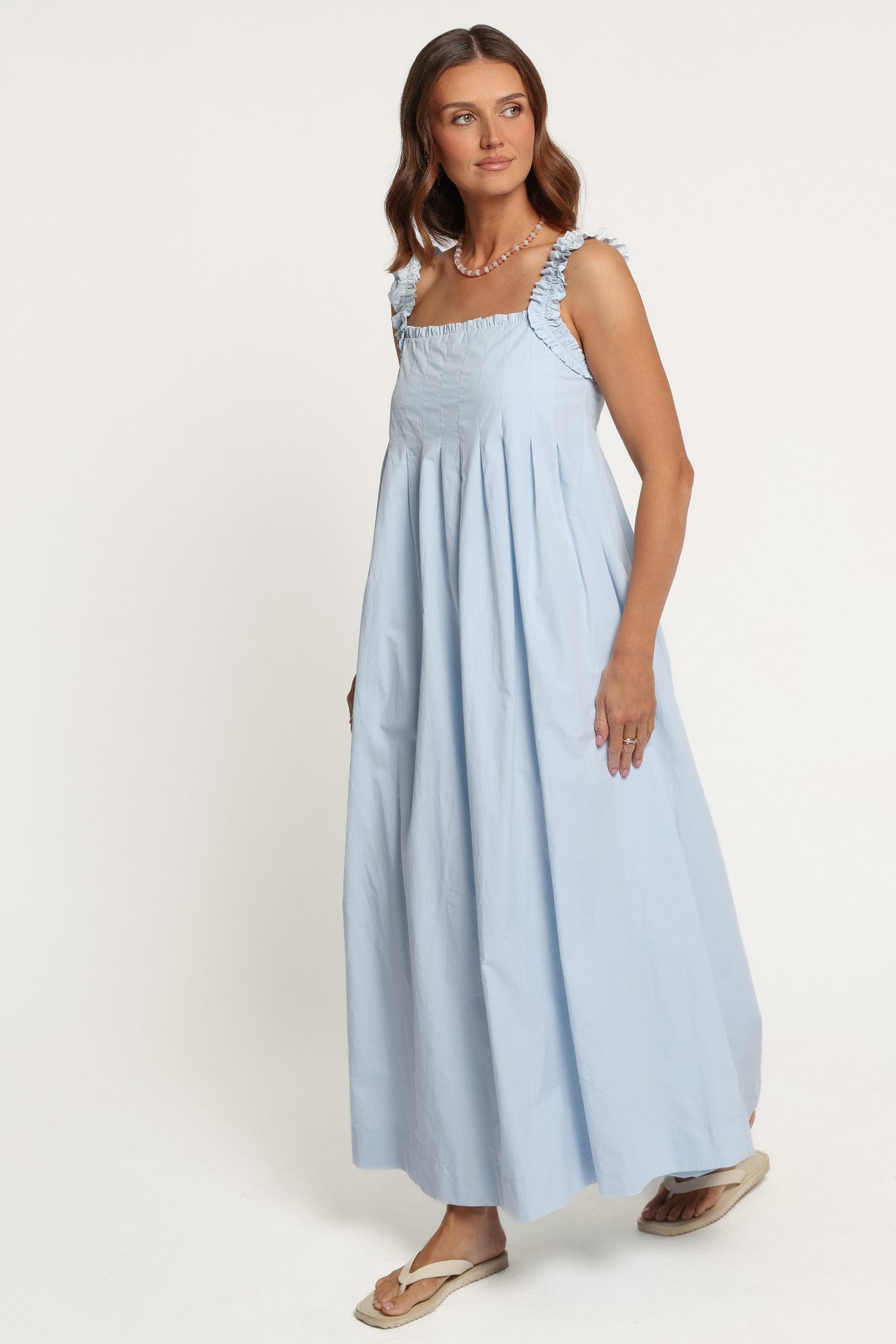 DRESSES Madalyn Pleated Midi Dress - Light Blue