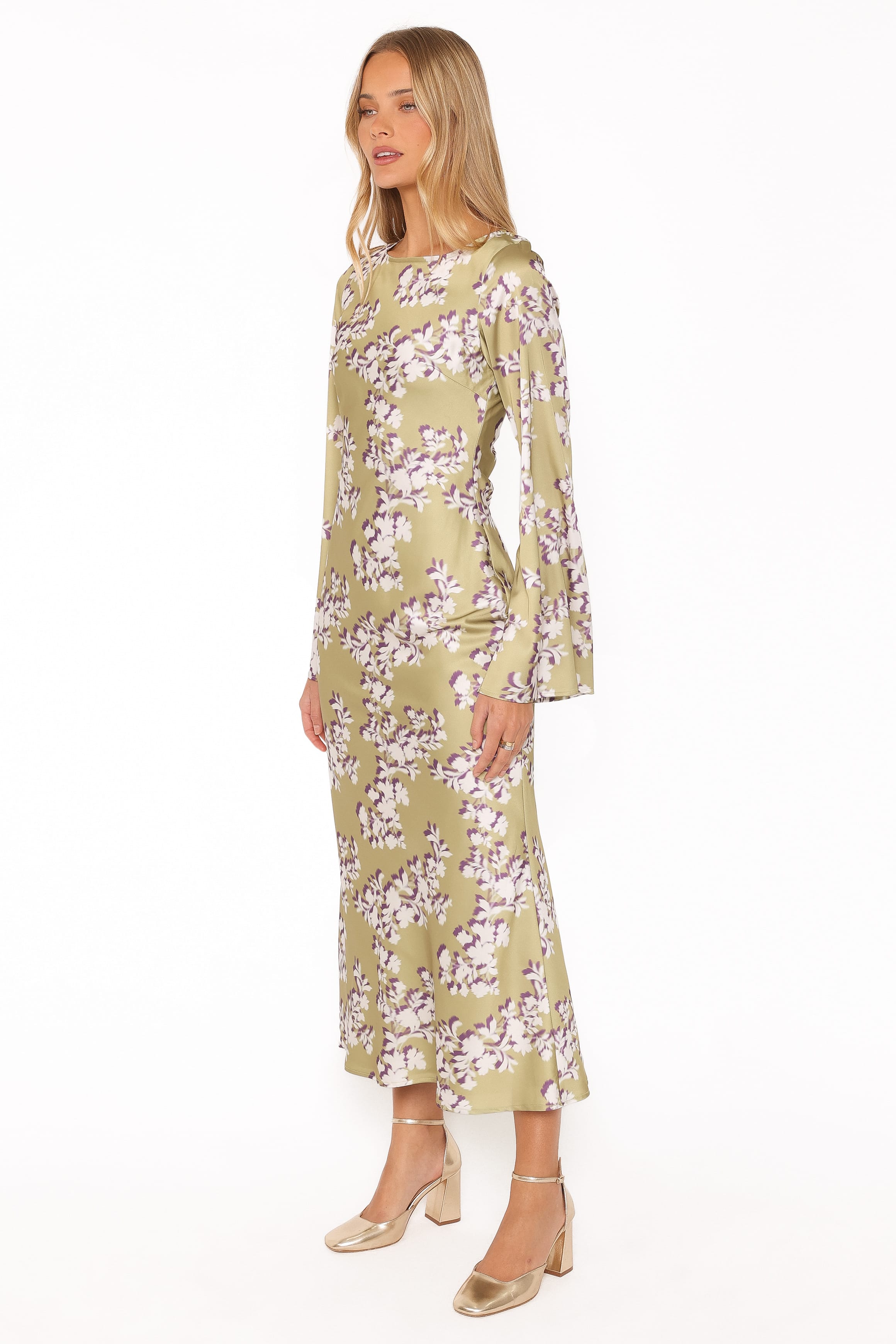 DRESSES Maia Long Sleeve Maxi Dress - Green Rum Floral