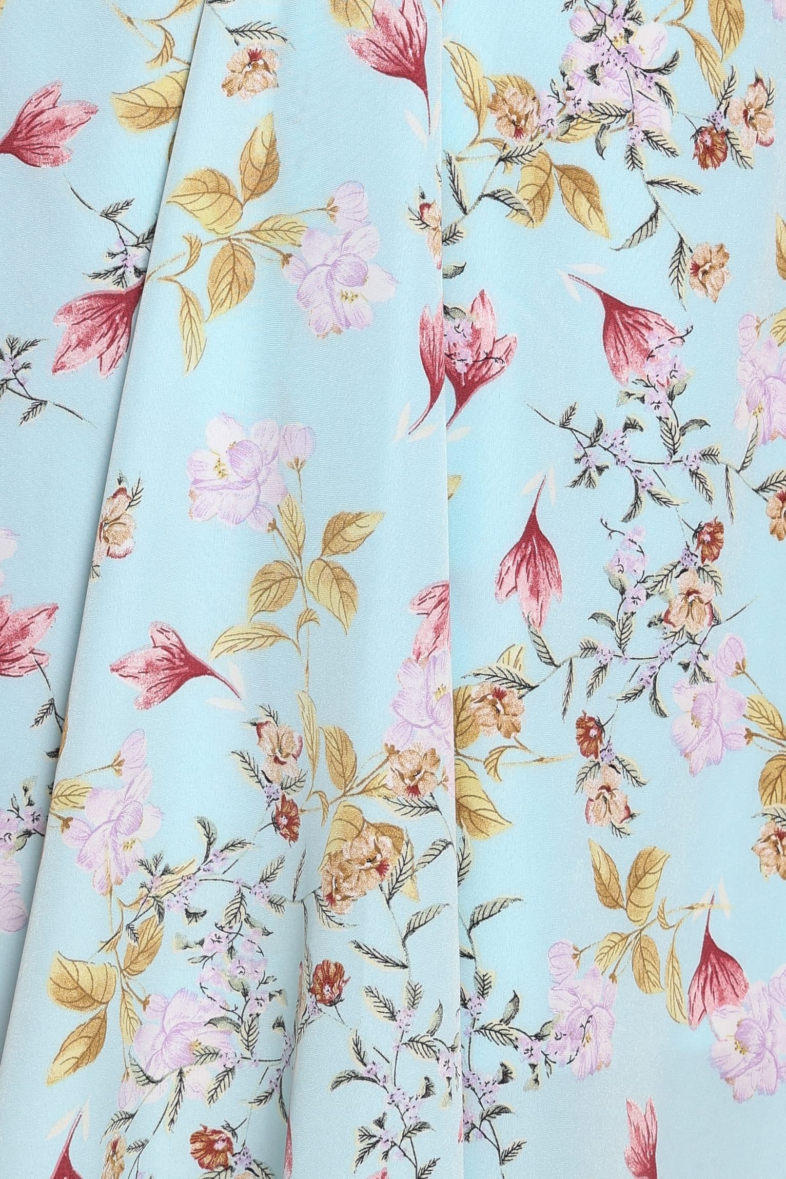 DRESSES Marta Strapless Midi Dress - Blue Floral