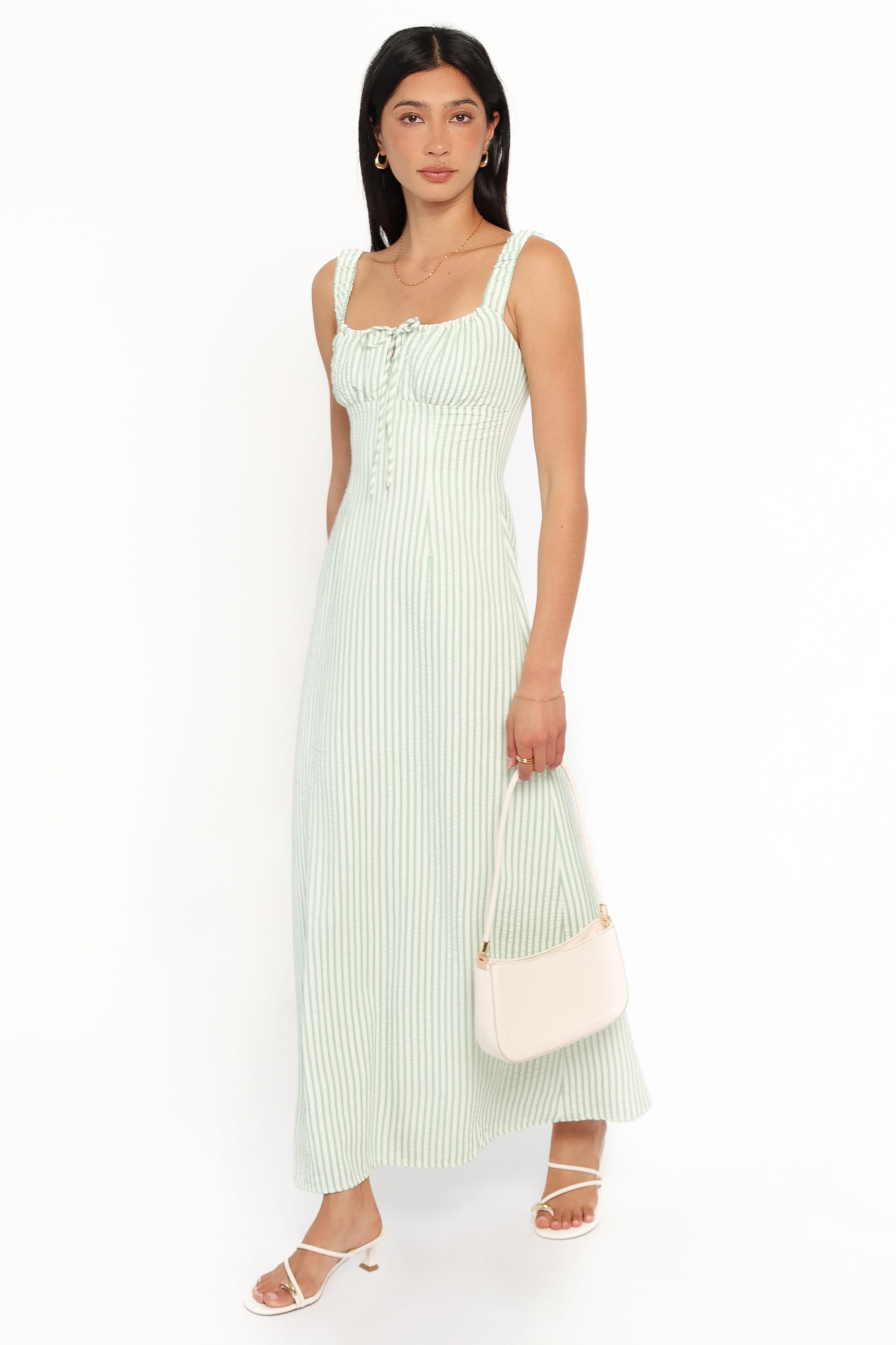 DRESSES Marzena Midi Dress - Green Stripe