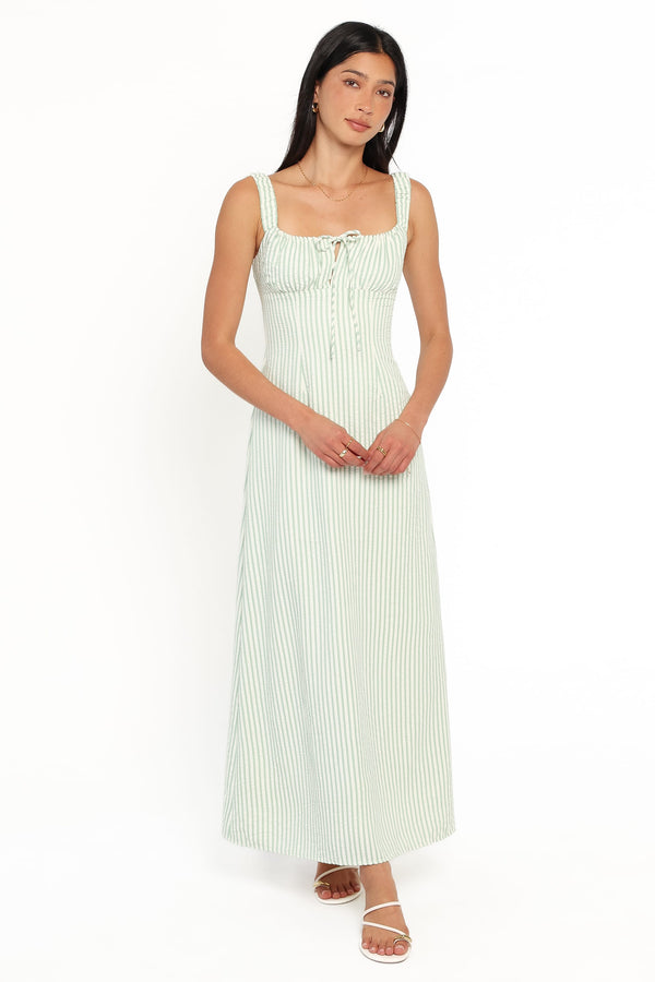 DRESSES Marzena Midi Dress - Green Stripe