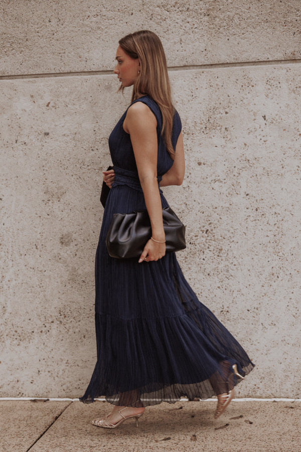 DRESSES Maven Plisse Maxi Dress - Navy