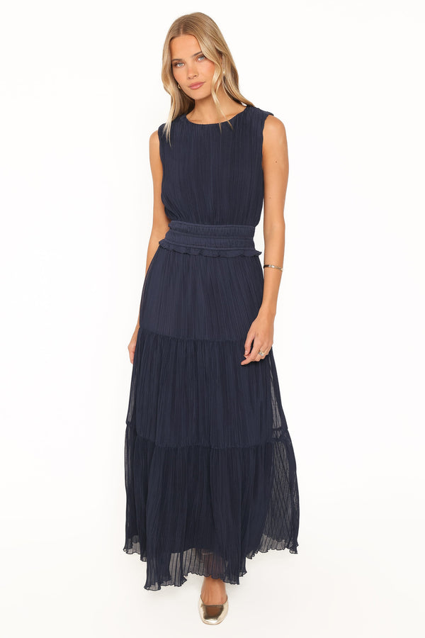 DRESSES Maven Plisse Maxi Dress - Navy
