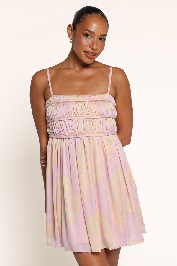 DRESSES Meeka Mini Dress - Pink/Orange Floral