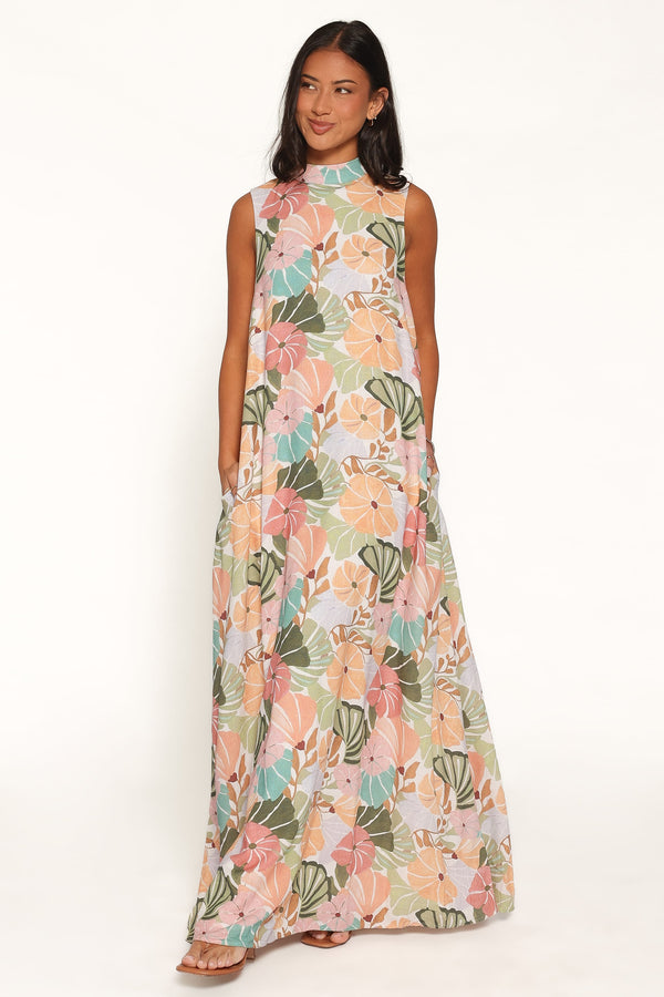 DRESSES Mindie Maxi Dress - Retro Orange Floral