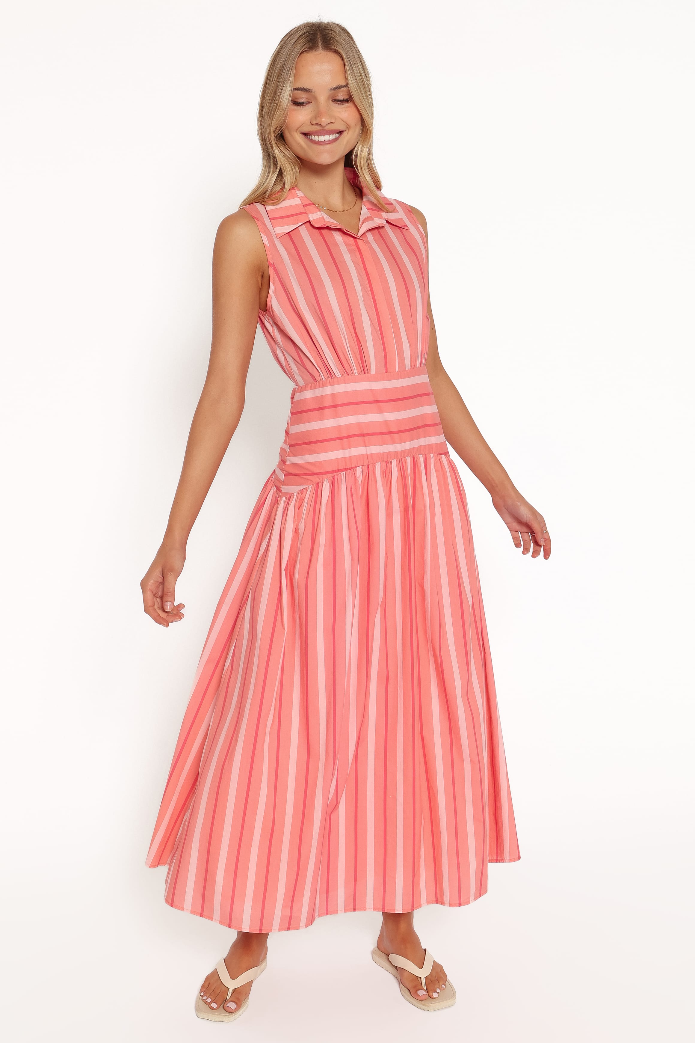 DRESSES Myranda Midi Dress - Pink Stripe
