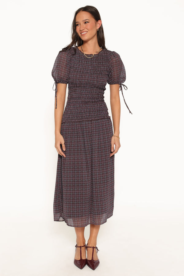 DRESSES Naomi Maxi Dress - Berry Plaid