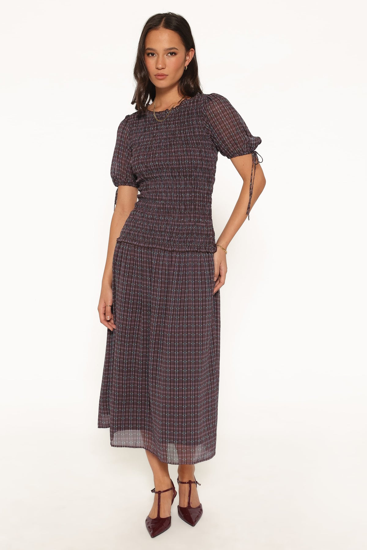 DRESSES Naomi Maxi Dress - Berry Plaid