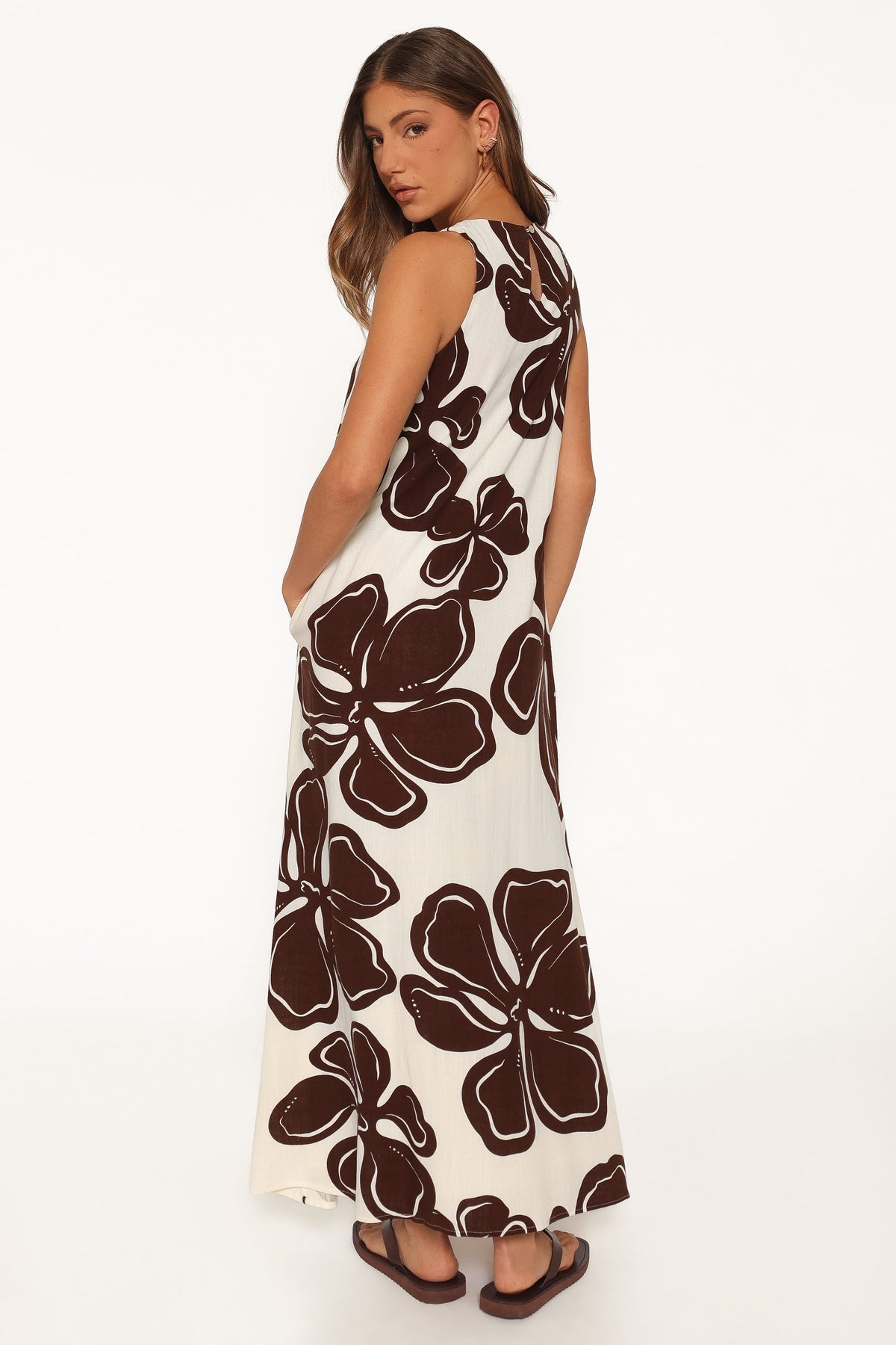 DRESSES Navina Maxi Dress - Brown Floral