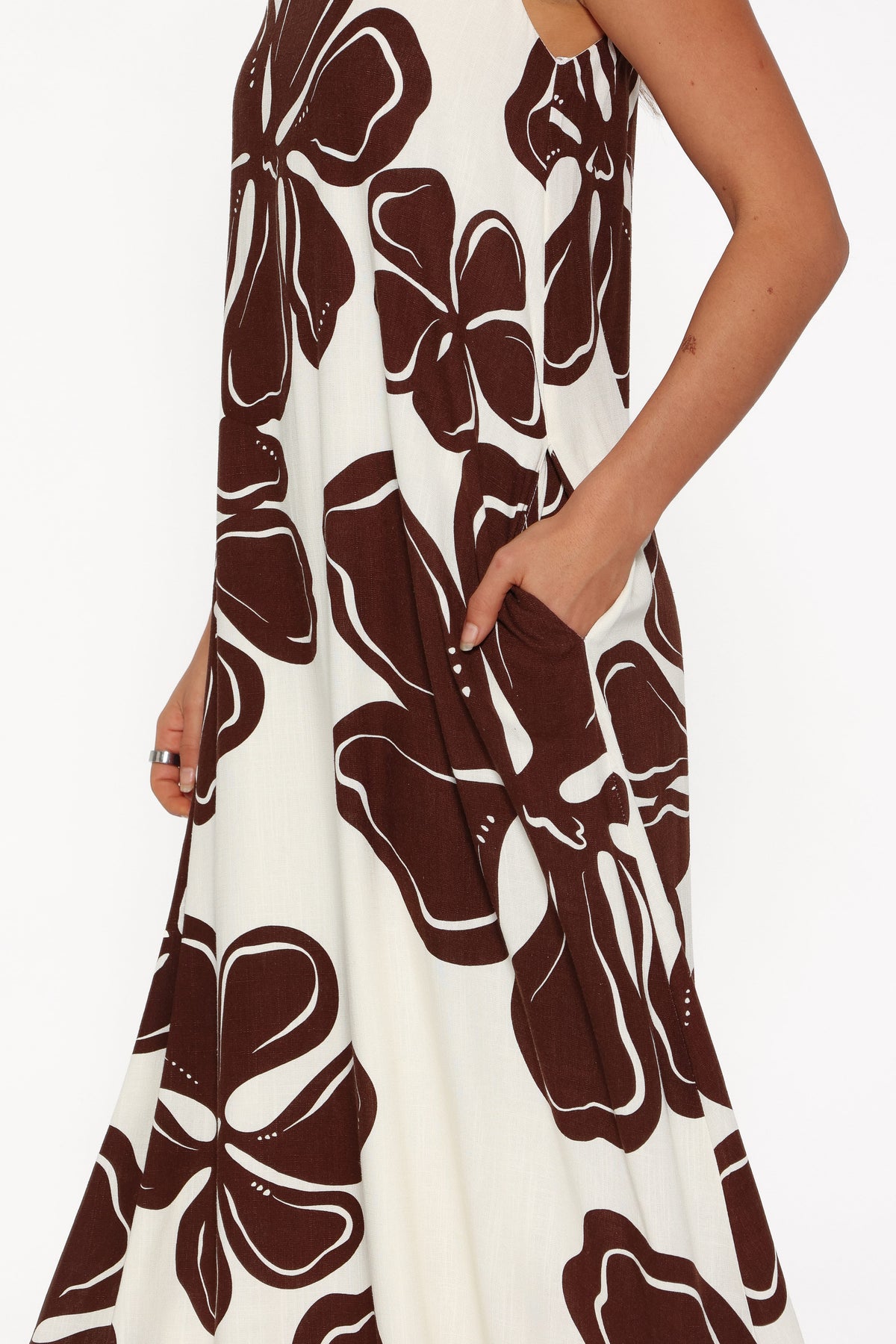 DRESSES Navina Maxi Dress - Brown Floral